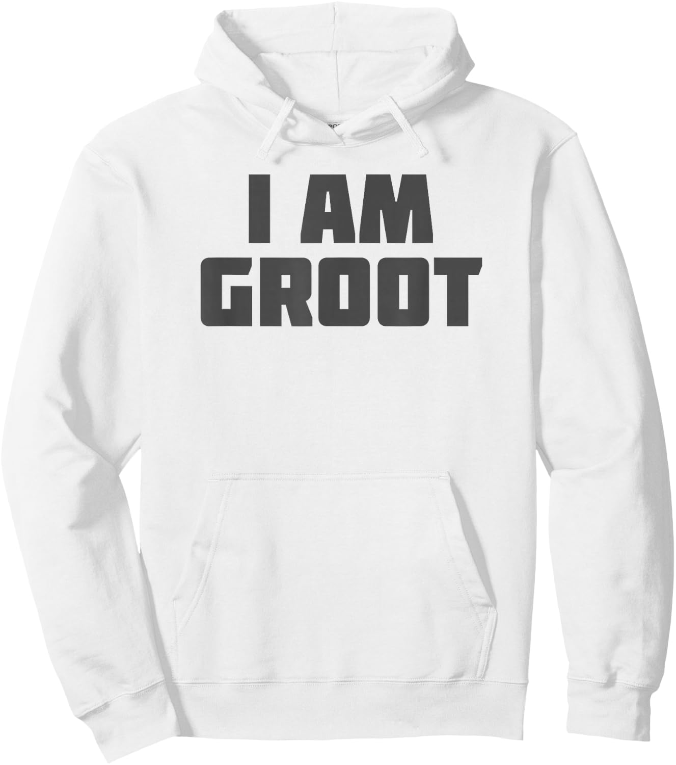 Marvel Guardians of The Galaxy I Am Groot Distressed Text Hoodie - Hoodie | White