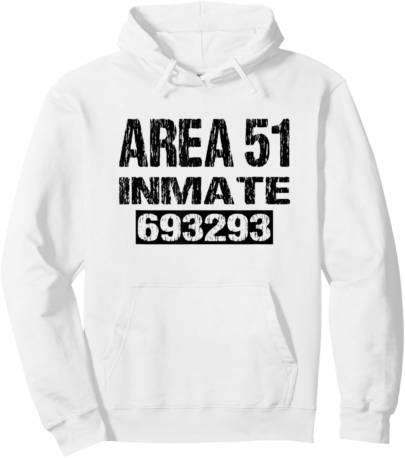 Area 51 Inmate Retro Halloween Costume Roswell Alien UFO Hoodie - Hoodie | White