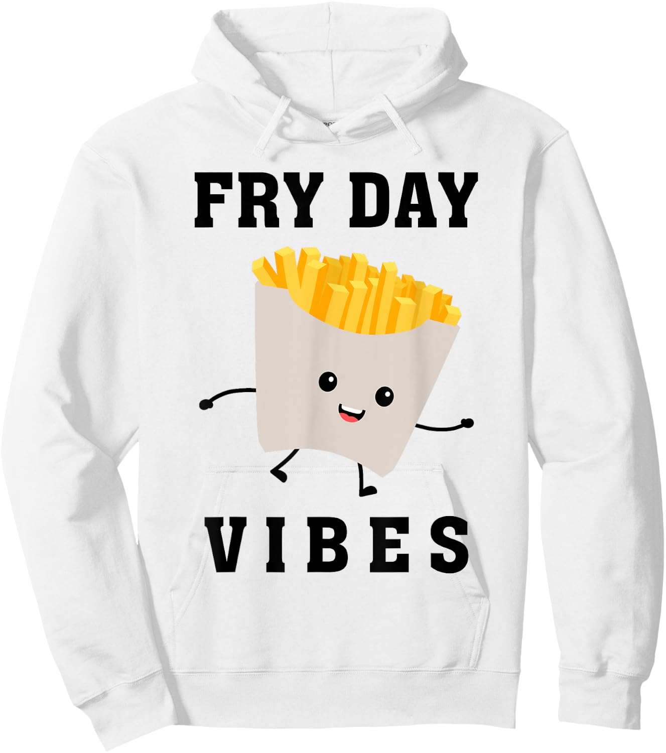Fry Day Vibes Funny French Fries Kid Hoodie - Hoodie | White