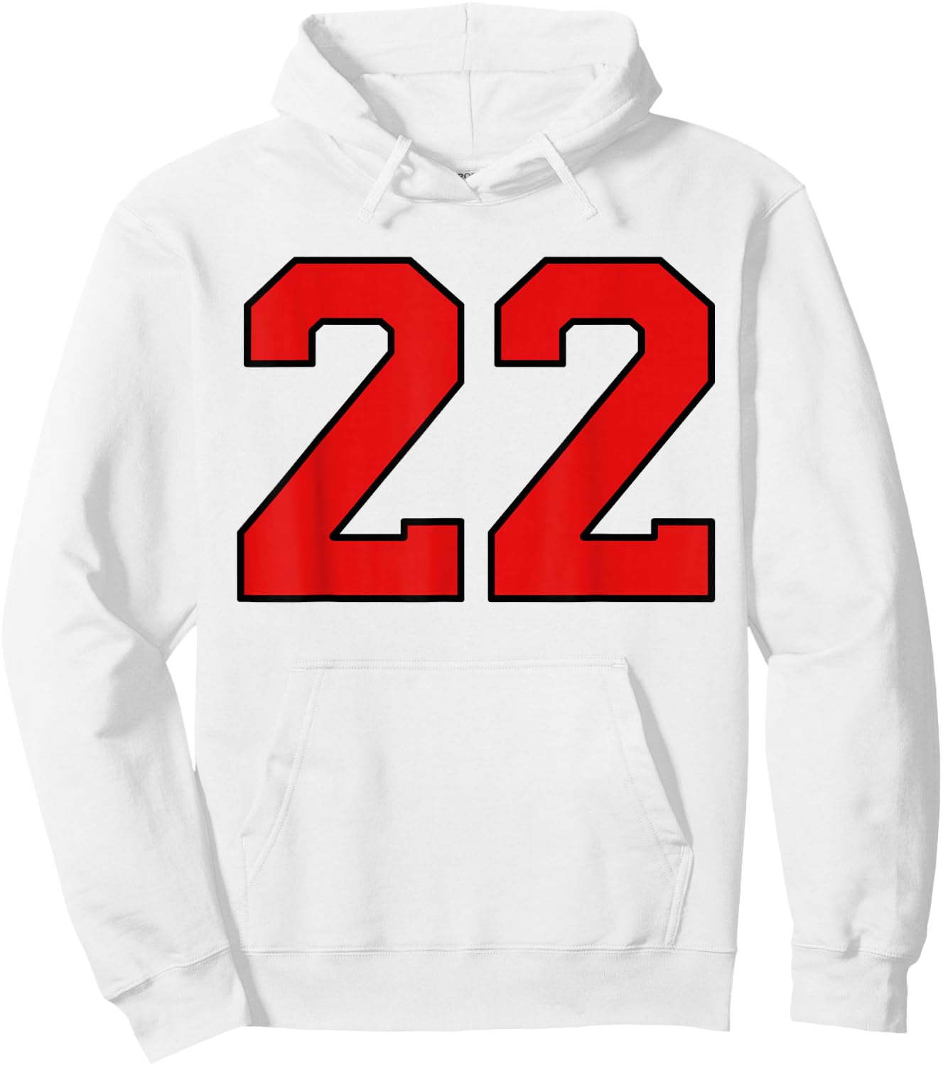 Lucky Number 22 Classic College American Varsity Fan Player Hoodie - Hoodie | White