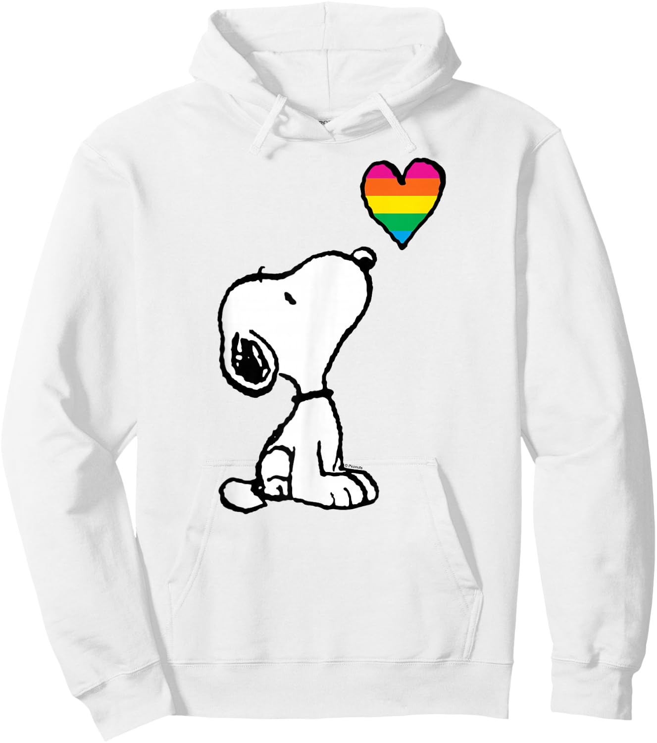 Peanuts - Snoopy Pride Month Rainbow Heart Hoodie - Hoodie | White