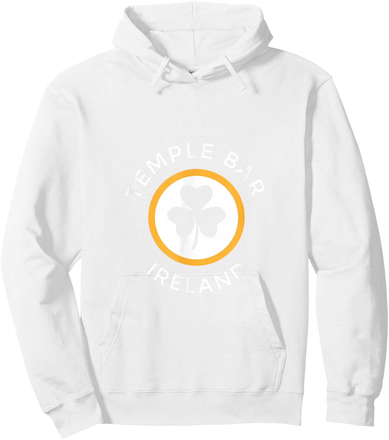 Temple Bar Dublin Shamrock Ireland Souvenir Hoodie - Hoodie | White