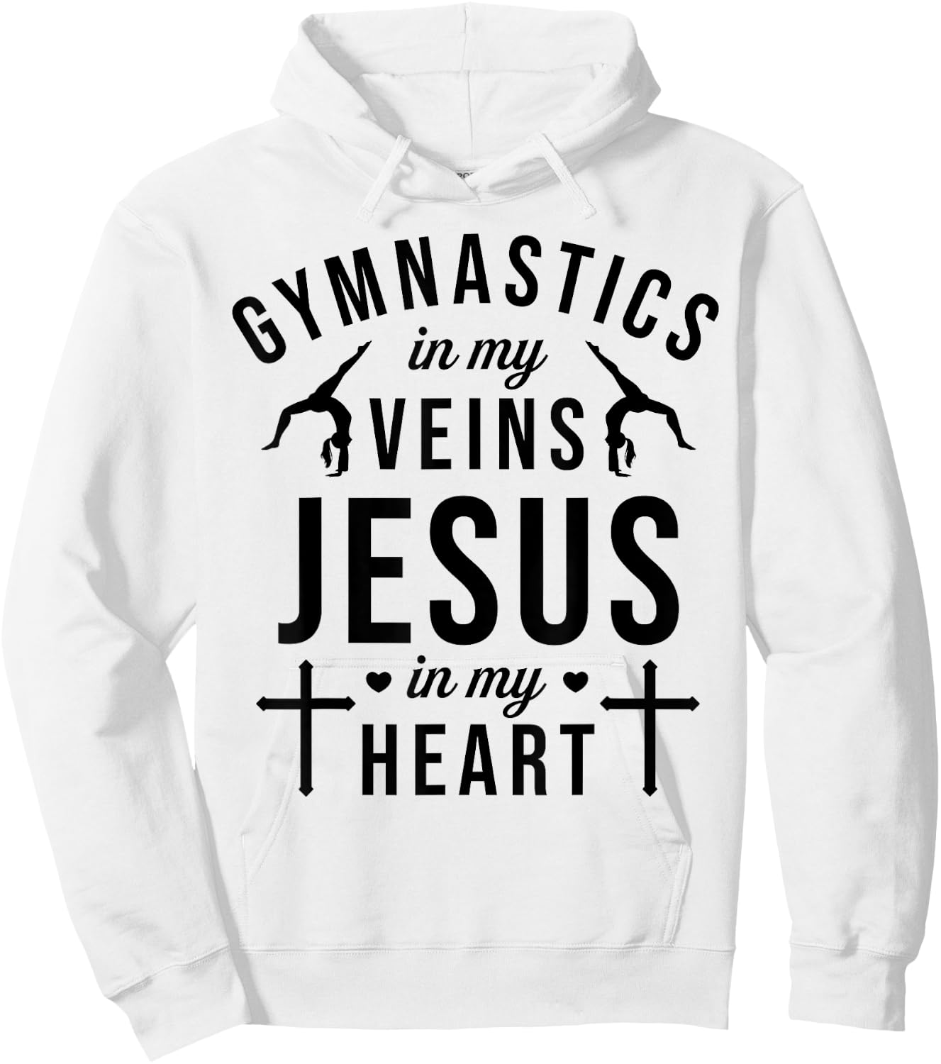 Gymnastics In My Veins Jesus In My Heart Gymnast Christian Hoodie - Hoodie | White