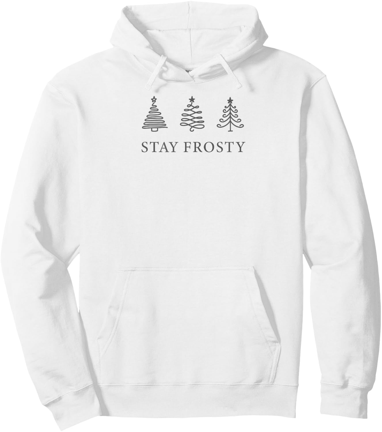 Minimalistic Stay Frosty Minimal Hoodie - Hoodie | White