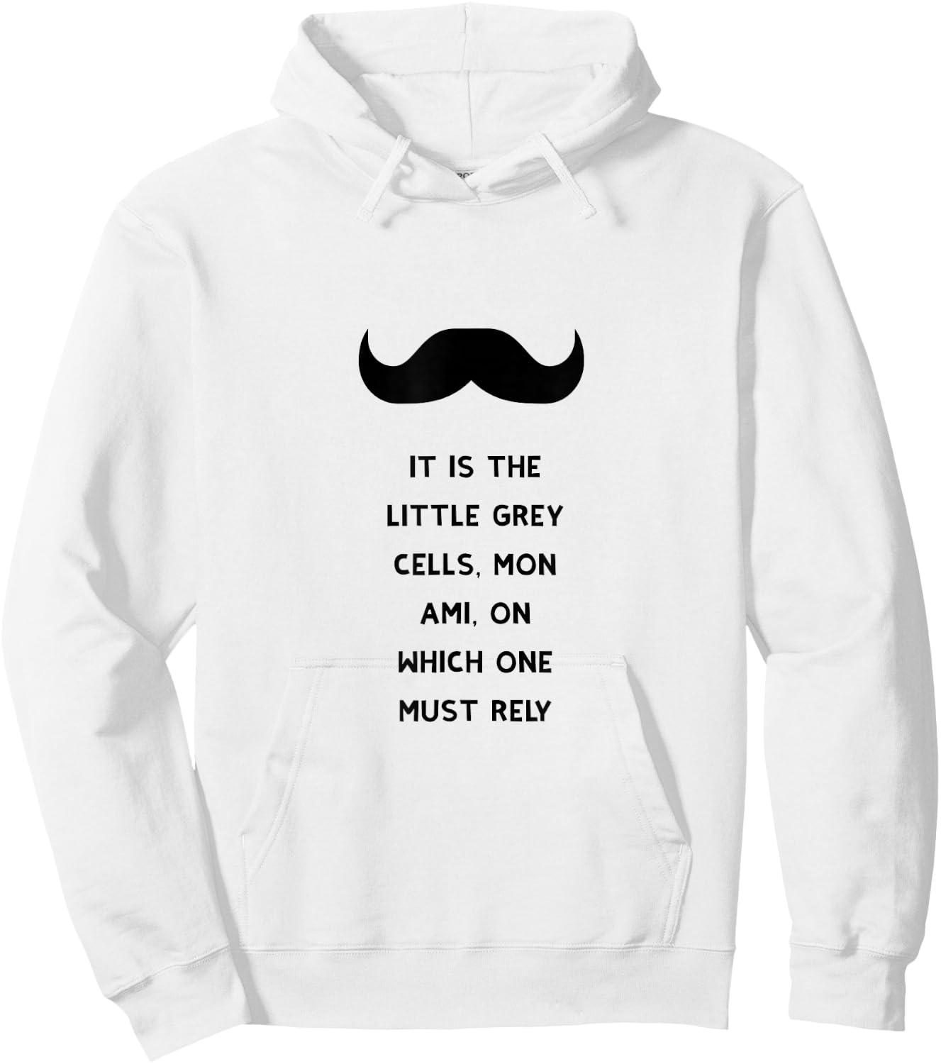 Poirot Little Grey Cells Books Hoodie - Hoodie | White