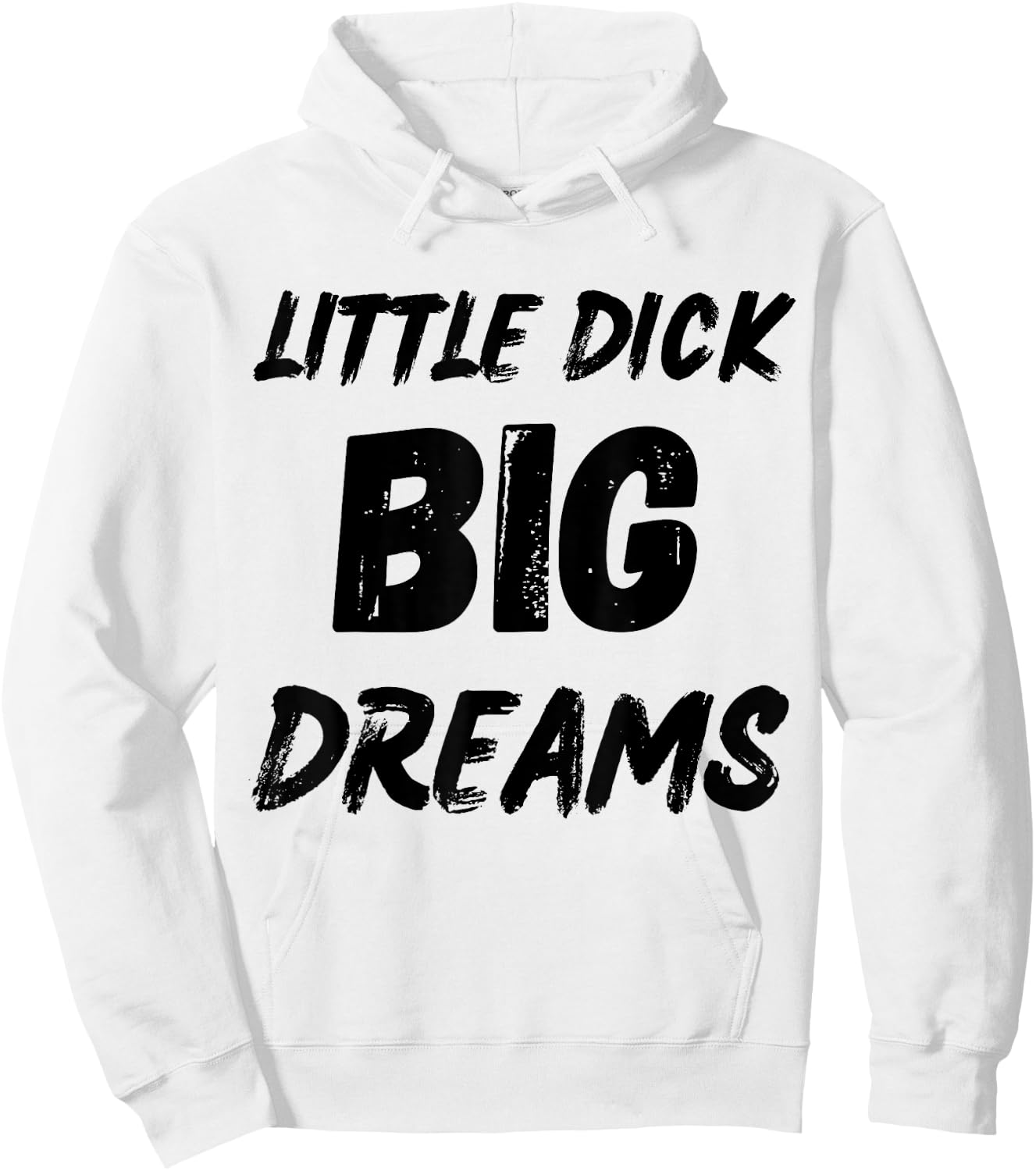 Little Dick Big Dreams Fun Design Hoodie - Hoodie | White