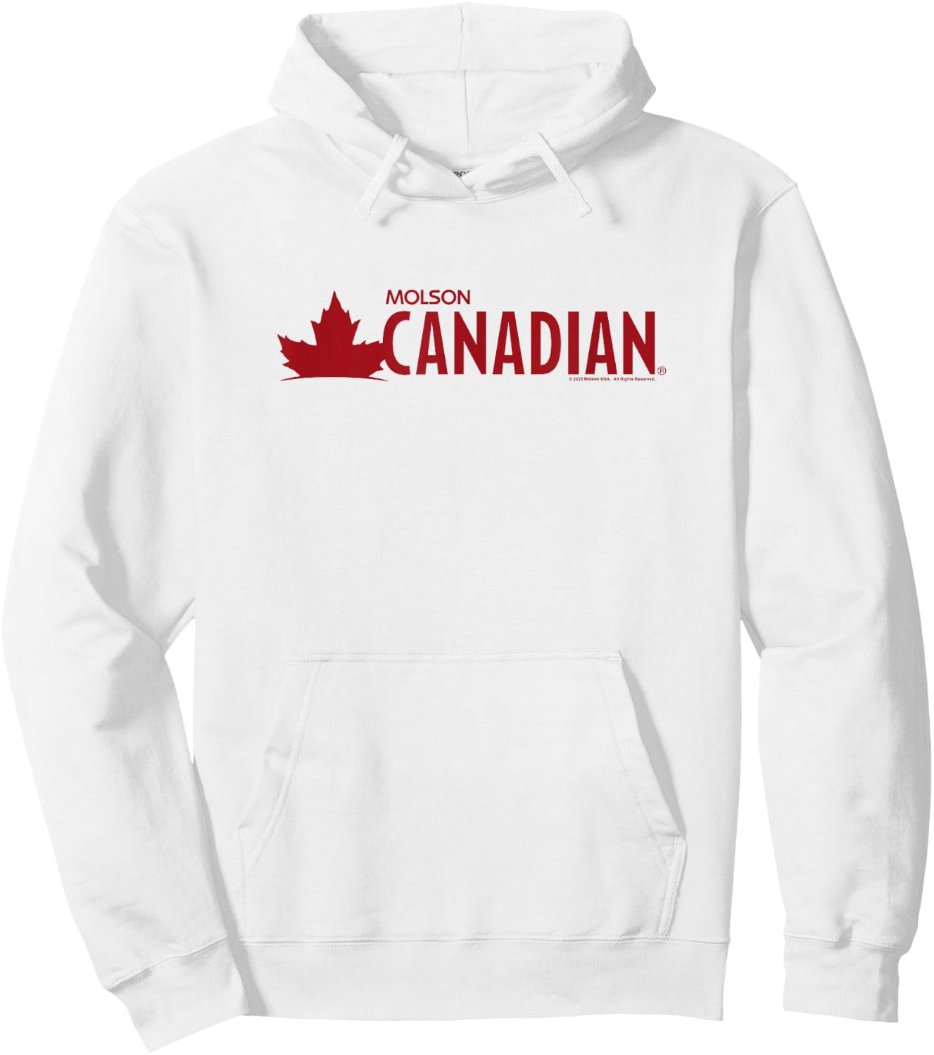 Coors Brewing Company Molson Canadian Beer Big Chest Logo V2 Hoodie - Hoodie | White