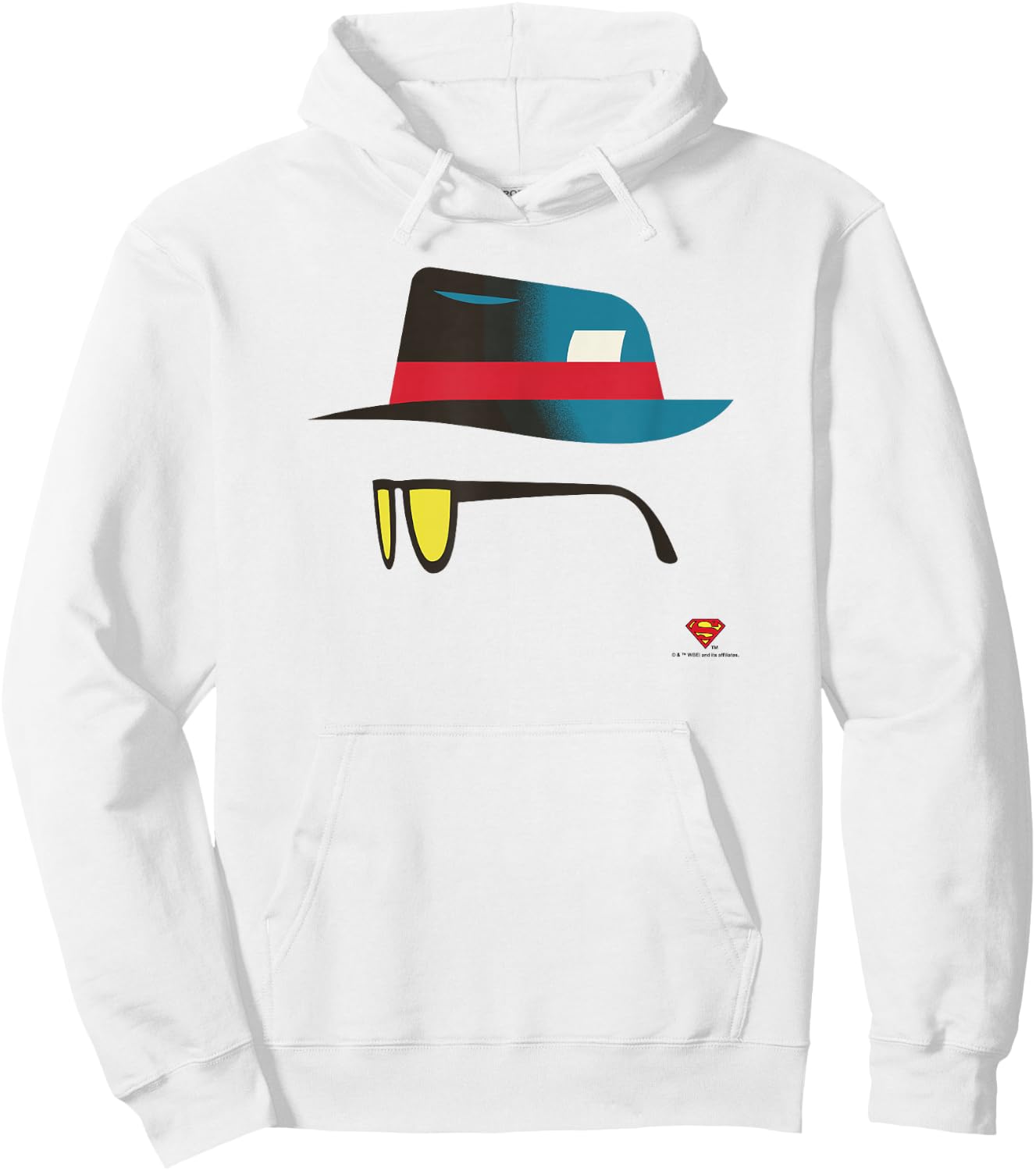 WB100 DC Comics Superman Clark Kent Secret Identity Hoodie - Hoodie | White