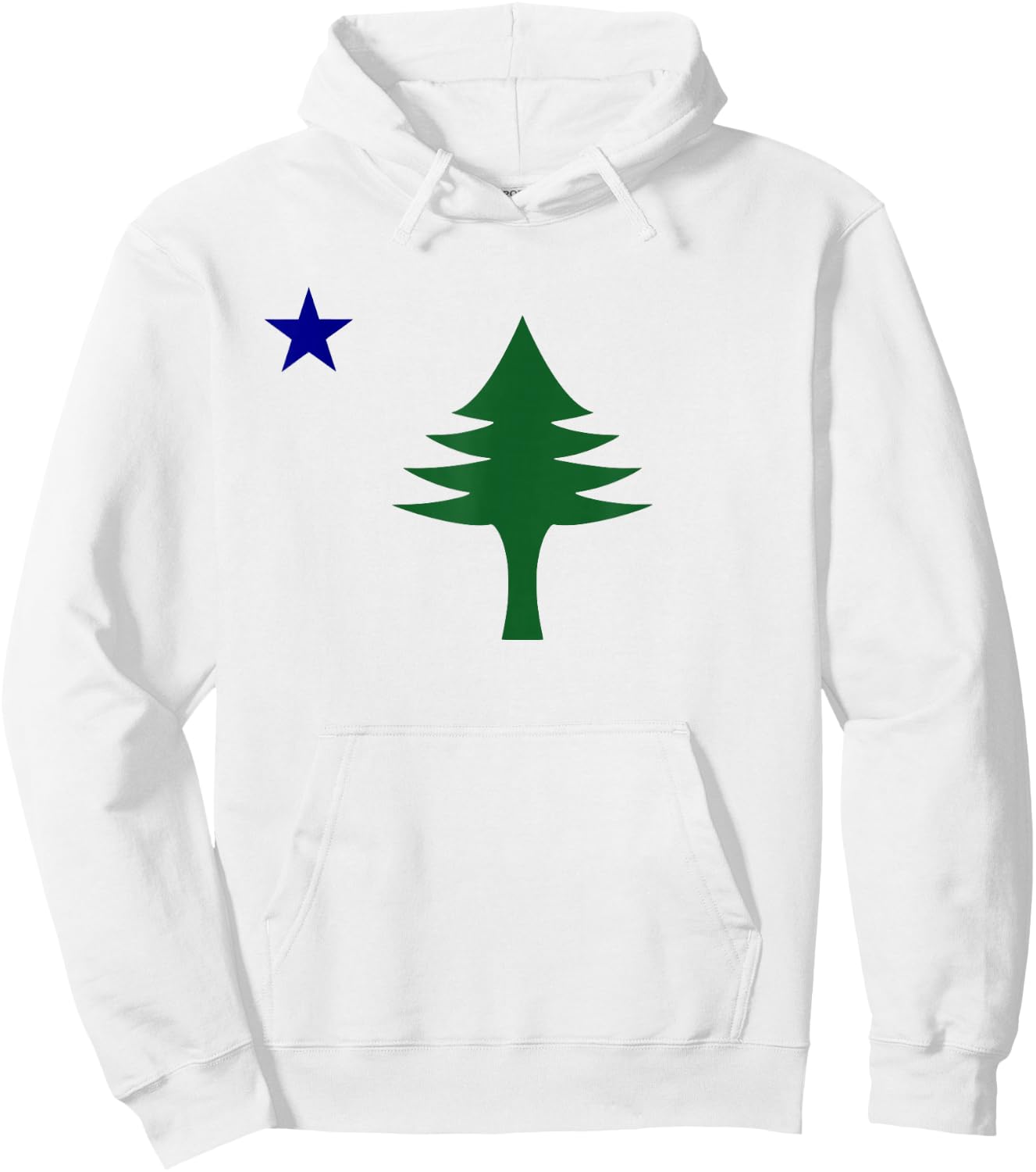 Old Maine State Original Flag 1901 Pine Tree Hoodie - Hoodie | White