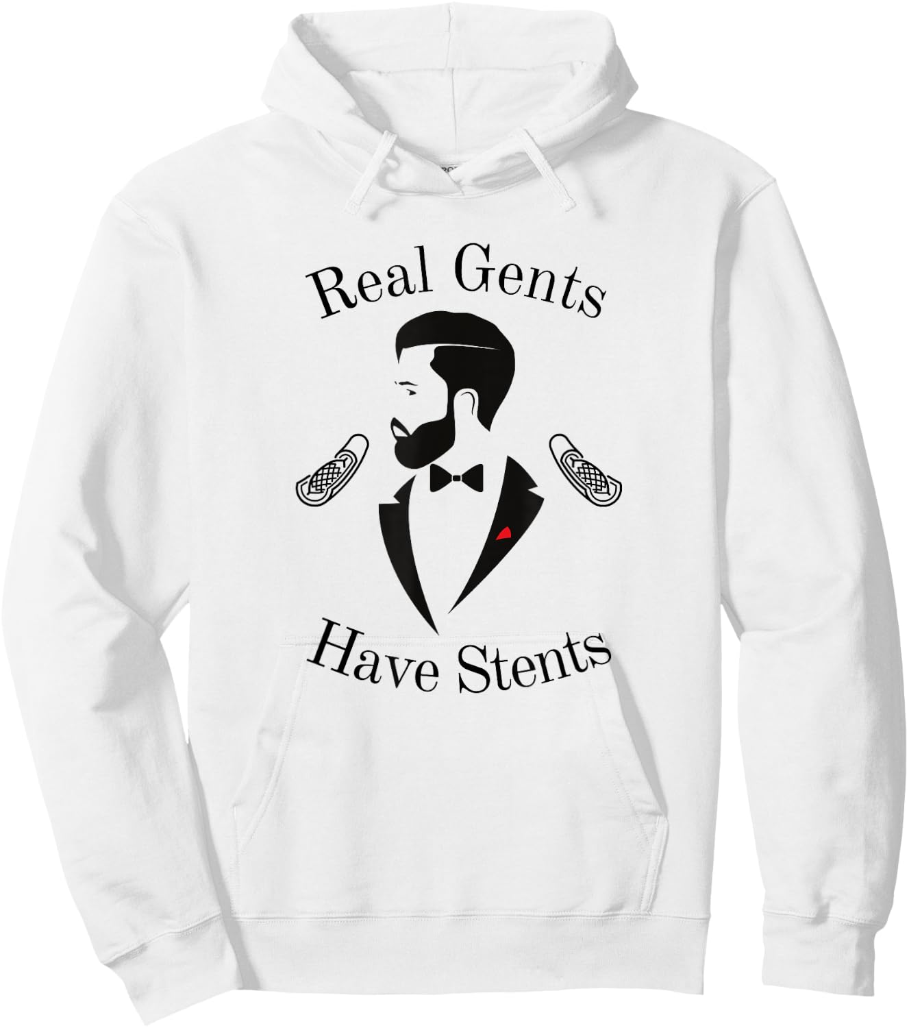 After Heart Surgery Real Gents Have Stents Recovery Hoodie - Hoodie | White