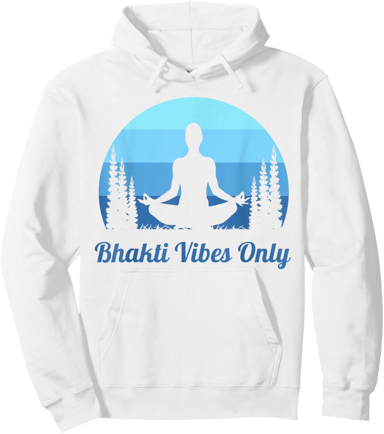 Bhakti Yoga Lotus Quote Hoodie - Hoodie | White