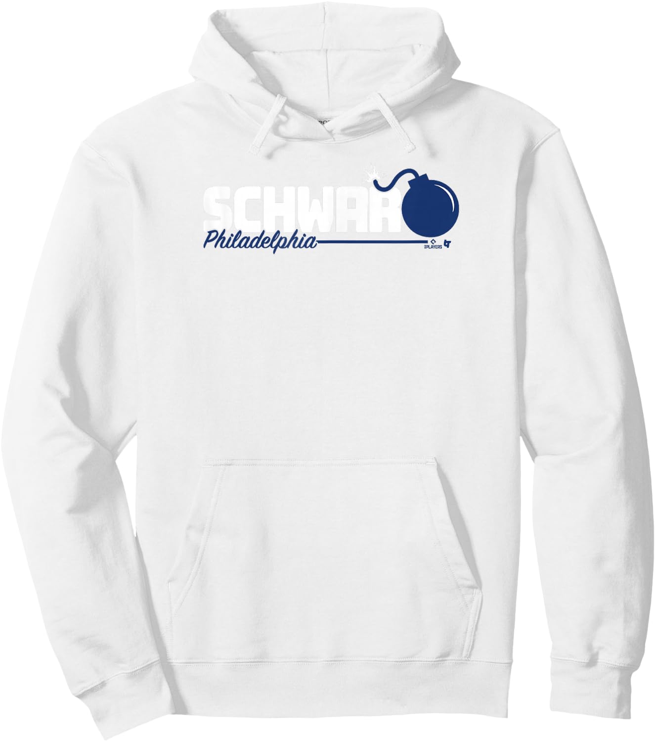 BreakingT Kyle Schwarber - Schwarbomb Logo - Philadelphia Baseball Hoodie - Hoodie | White