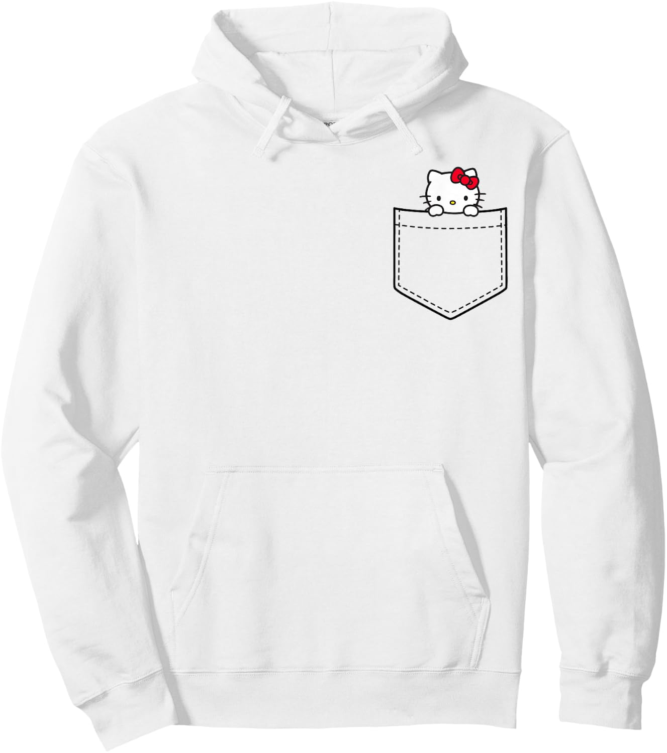 Hello Kitty Chest Pocket Hoodie - Hoodie | White
