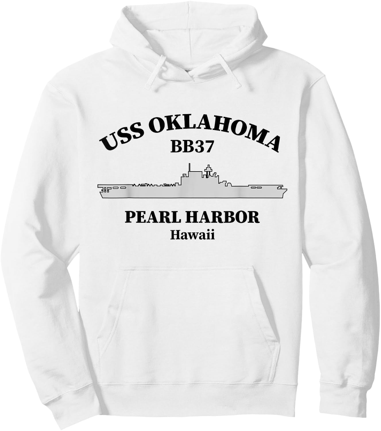 USS Oklahoma Battleship Pearl Harbor Memorial Day of Infamy Hoodie - Hoodie | White