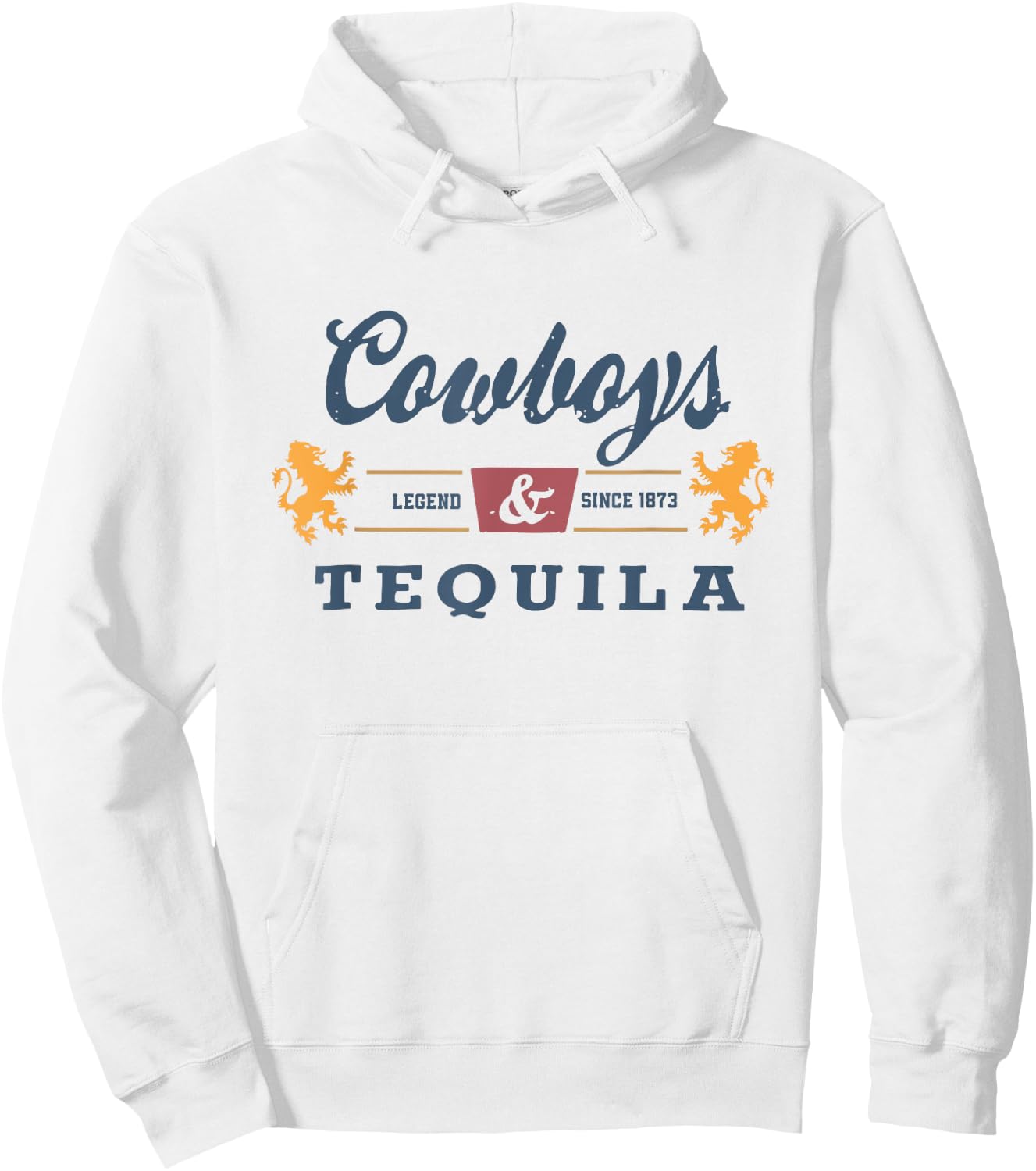 Vintage Cowboys And Tequila Western Funny Tequila Drinking Hoodie - Hoodie | White
