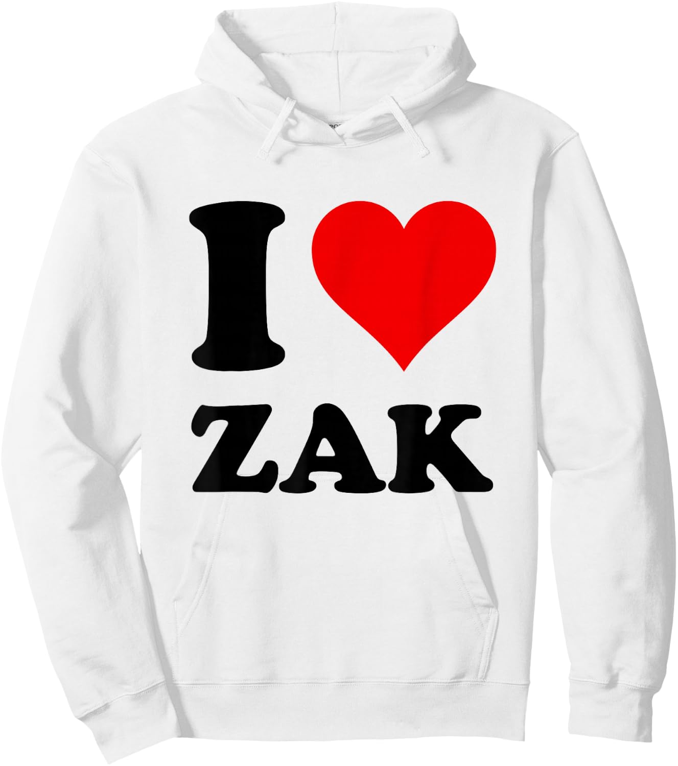 I Love Zak Hoodie - Hoodie | White