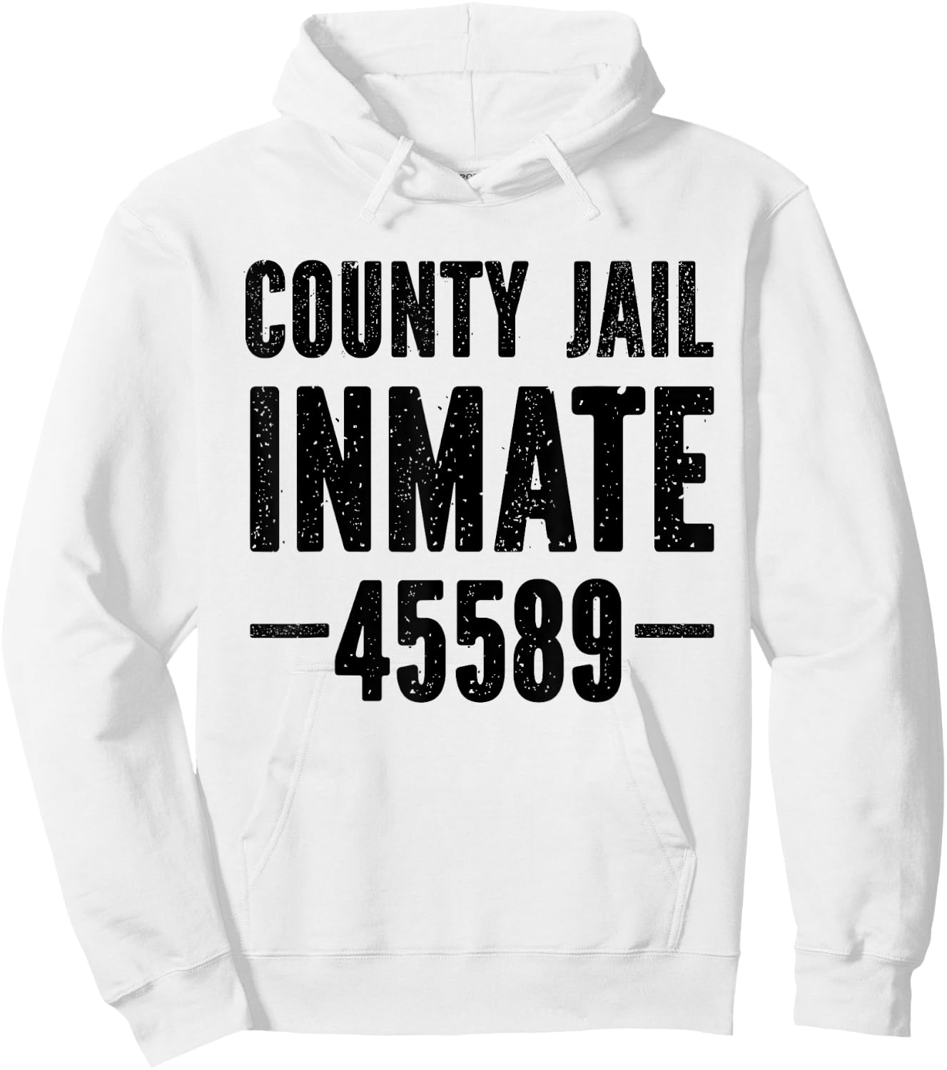 Halloween County Jail Inmate Prisoner Costume Party Hoodie - Hoodie | White