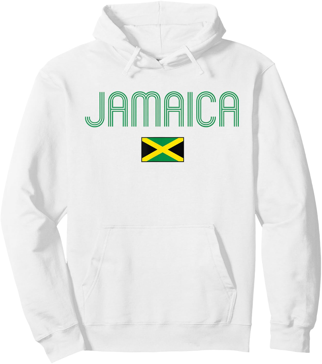 Jamaica Flag Jamaican Vintage Athletic Throwback Souvenir Hoodie - Hoodie | White
