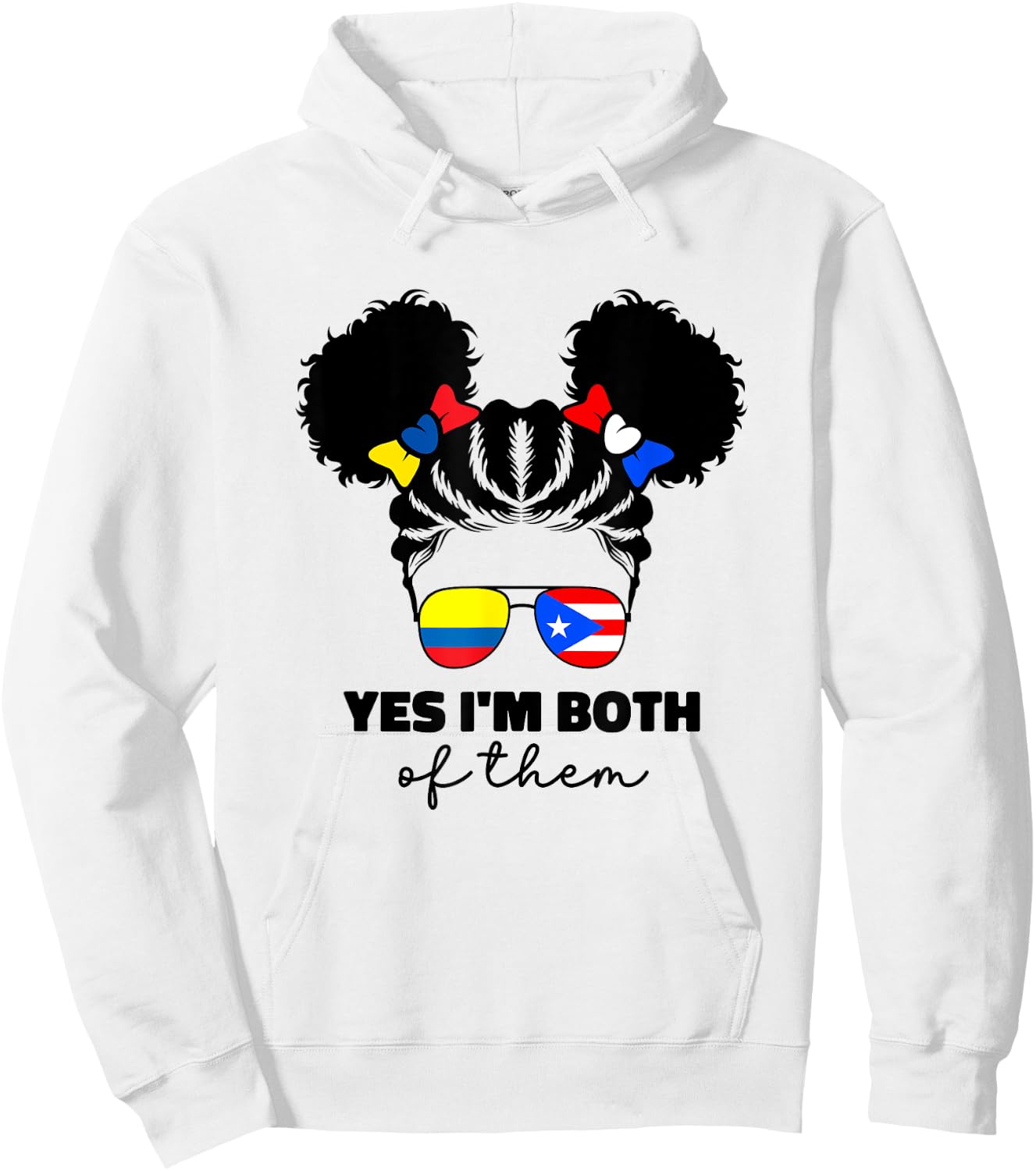 Colombian And Puerto Rican Rico Colombia Flag For Kids Girl Hoodie - Hoodie | White