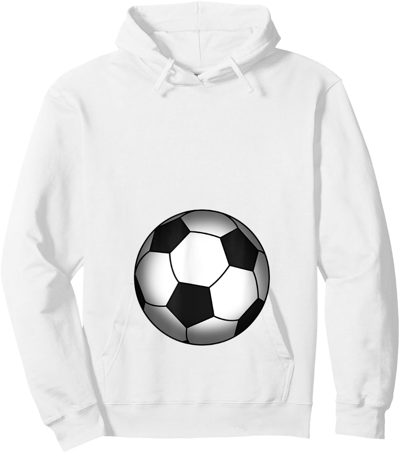 Funny Soccer Player Belly Pregnant Mama Hoodie - Hoodie | White