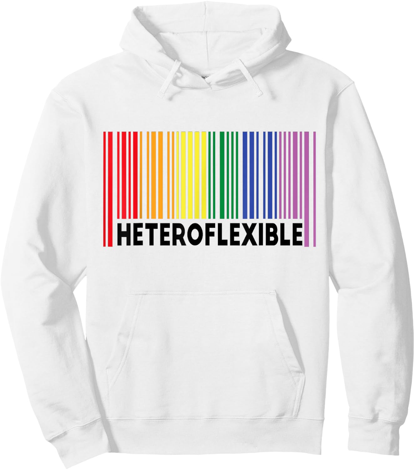 Heteroflexible Funny Yoga Unicorn Queer Ally Gay Pride Stuff Hoodie - Hoodie | White