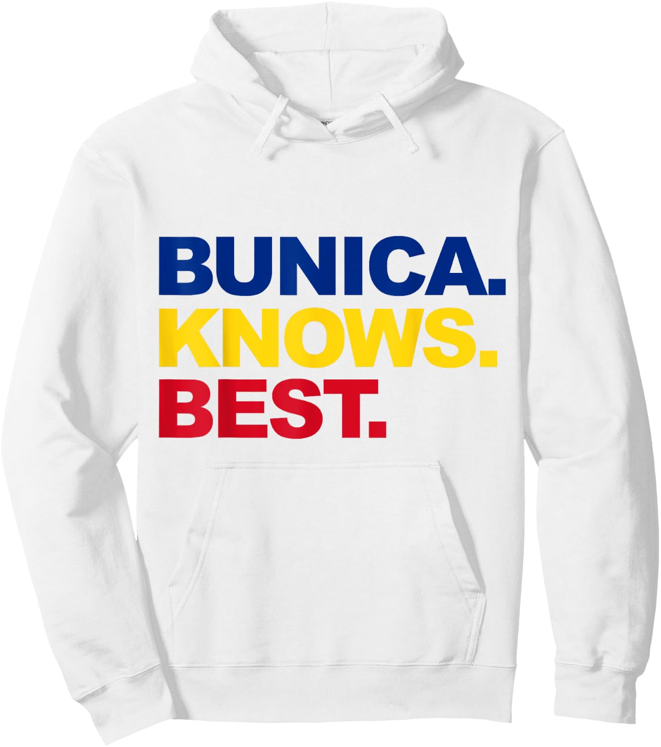 Bunica Tricolor Apparel Proud Romanian Grandma Mother's Day Hoodie - Hoodie | White