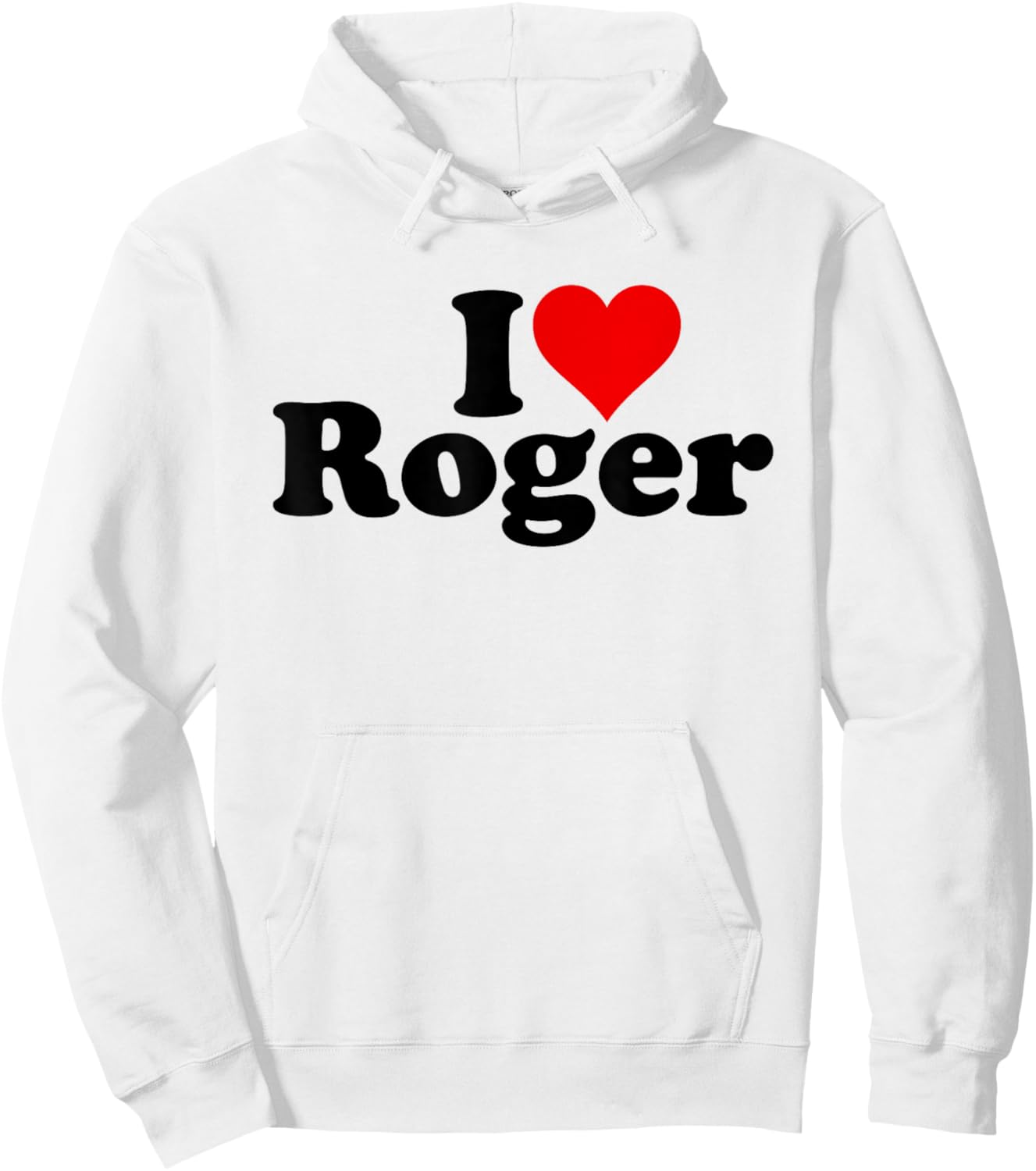 I Love Heart Roger Hoodie - Hoodie | White