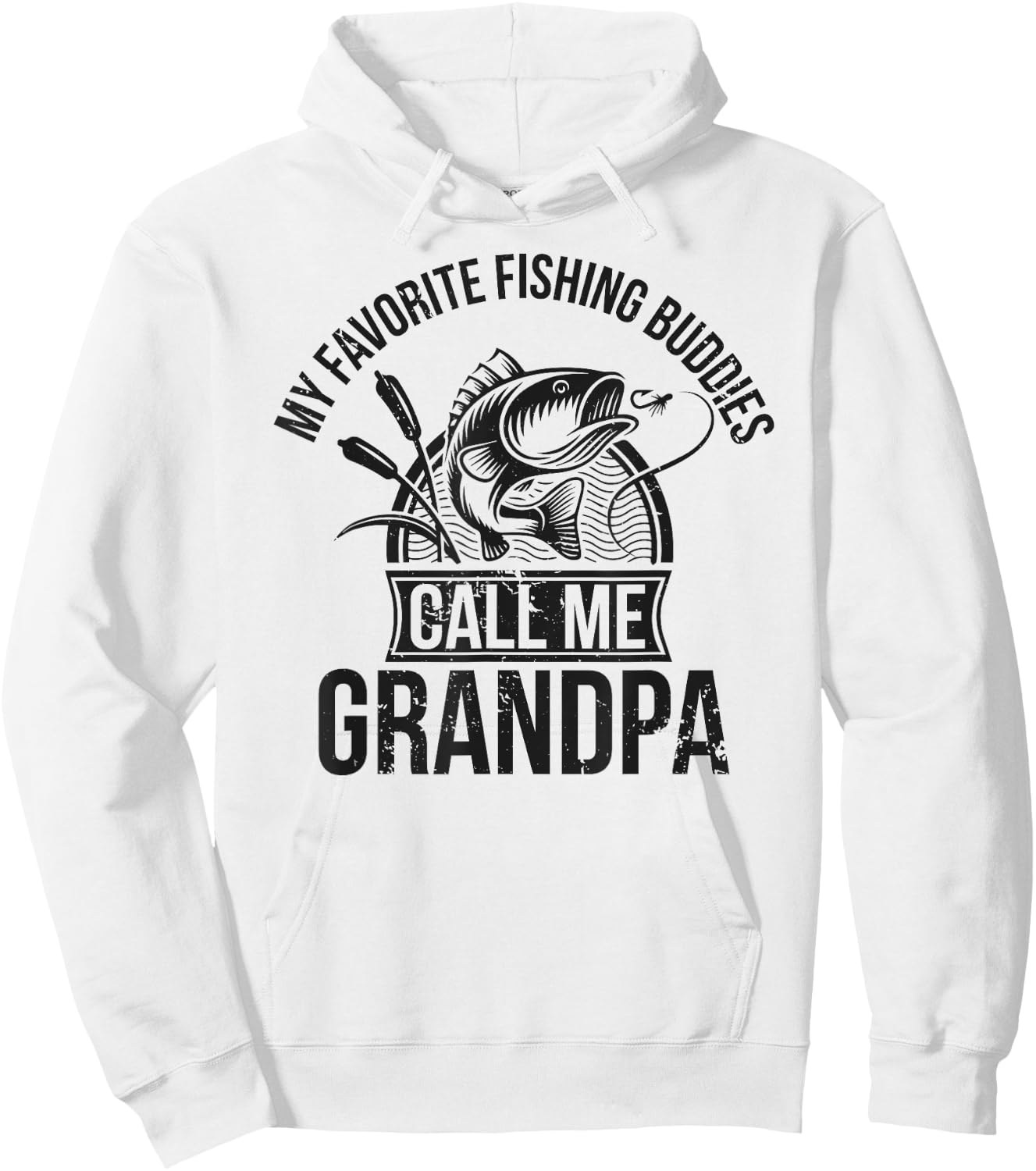 My Favorite Fishing Buddies Call Me Grandpa Fishing Buddy Hoodie - Hoodie | White