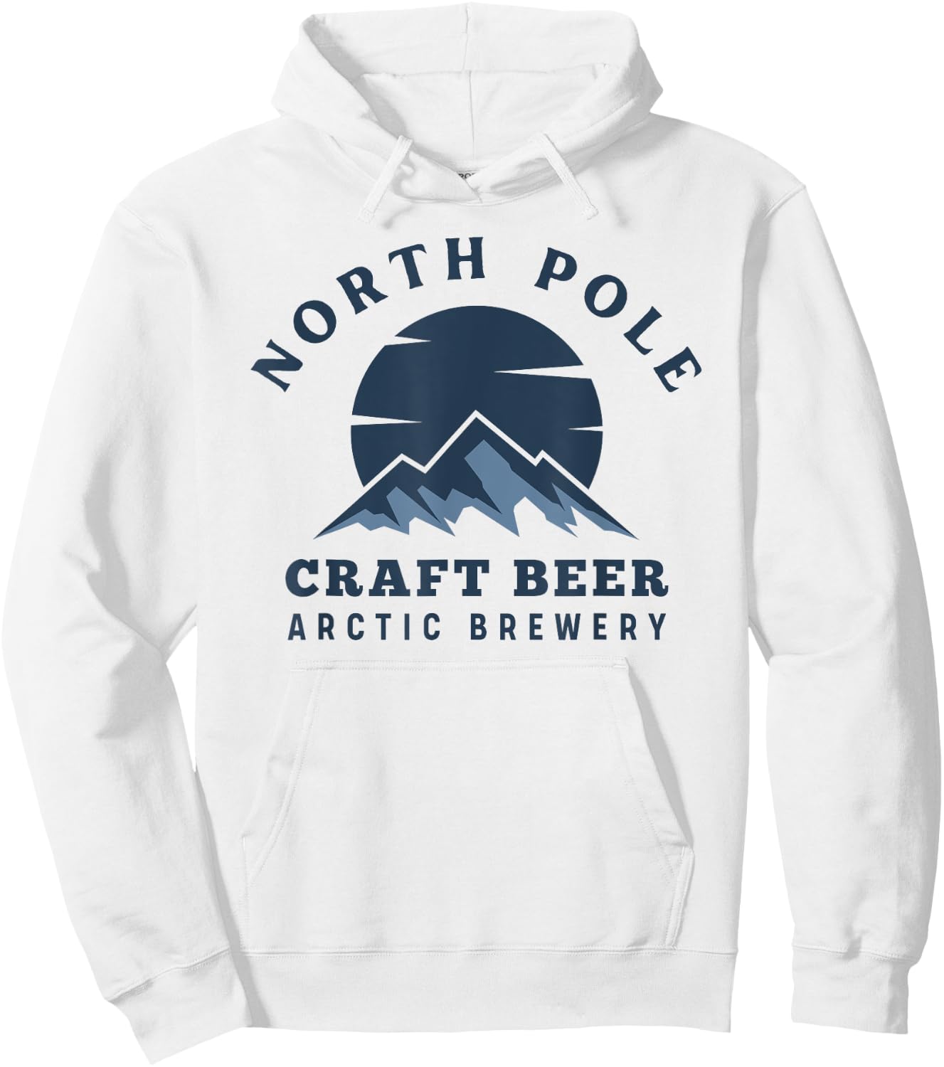 Merry Christmas North Pole Craft Beer Brewery Santa Novelty Hoodie - Hoodie | White