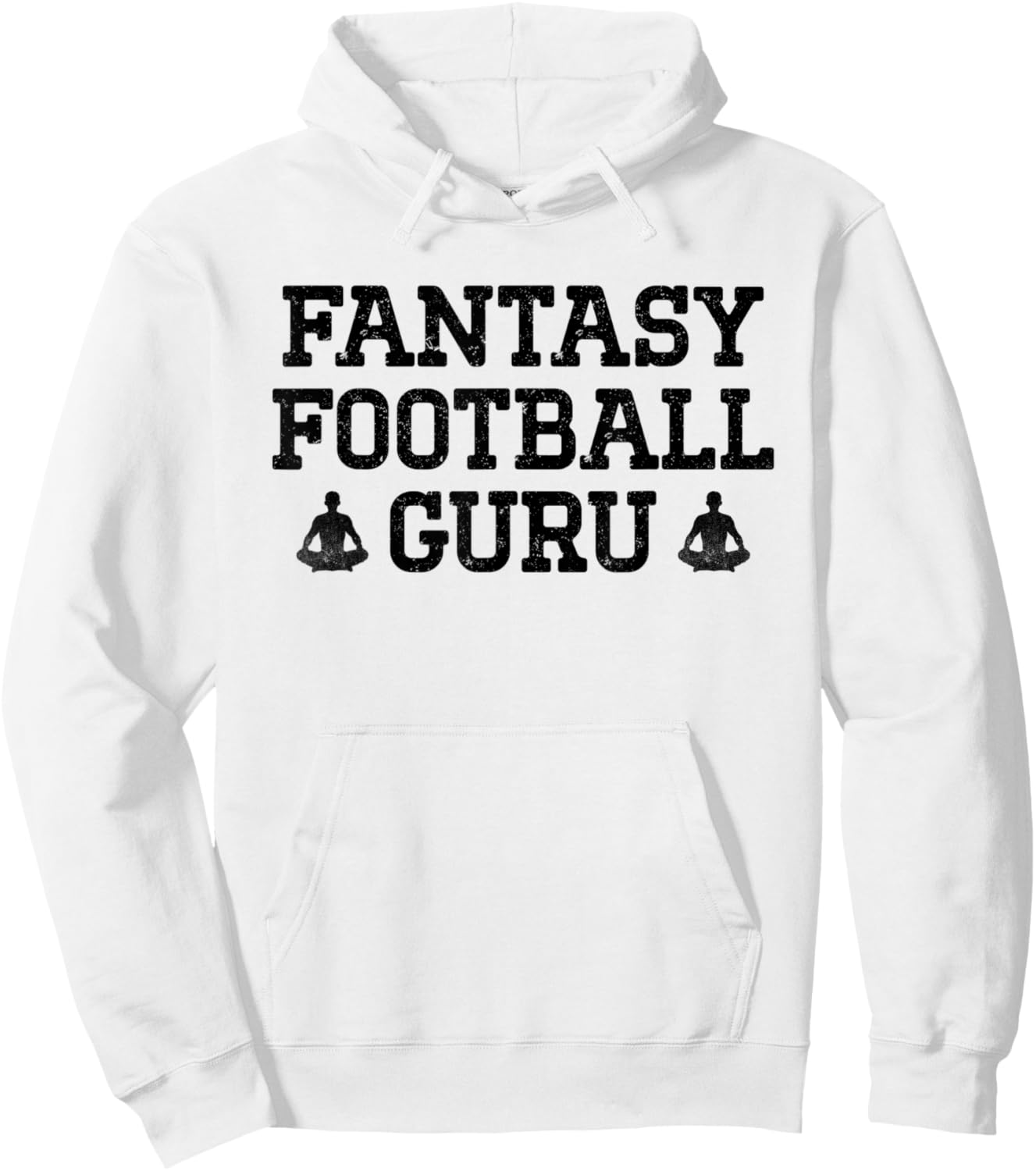 Funny Fantasy Football Guru Yoga Meditation Lotus Pose Hoodie - Hoodie | White