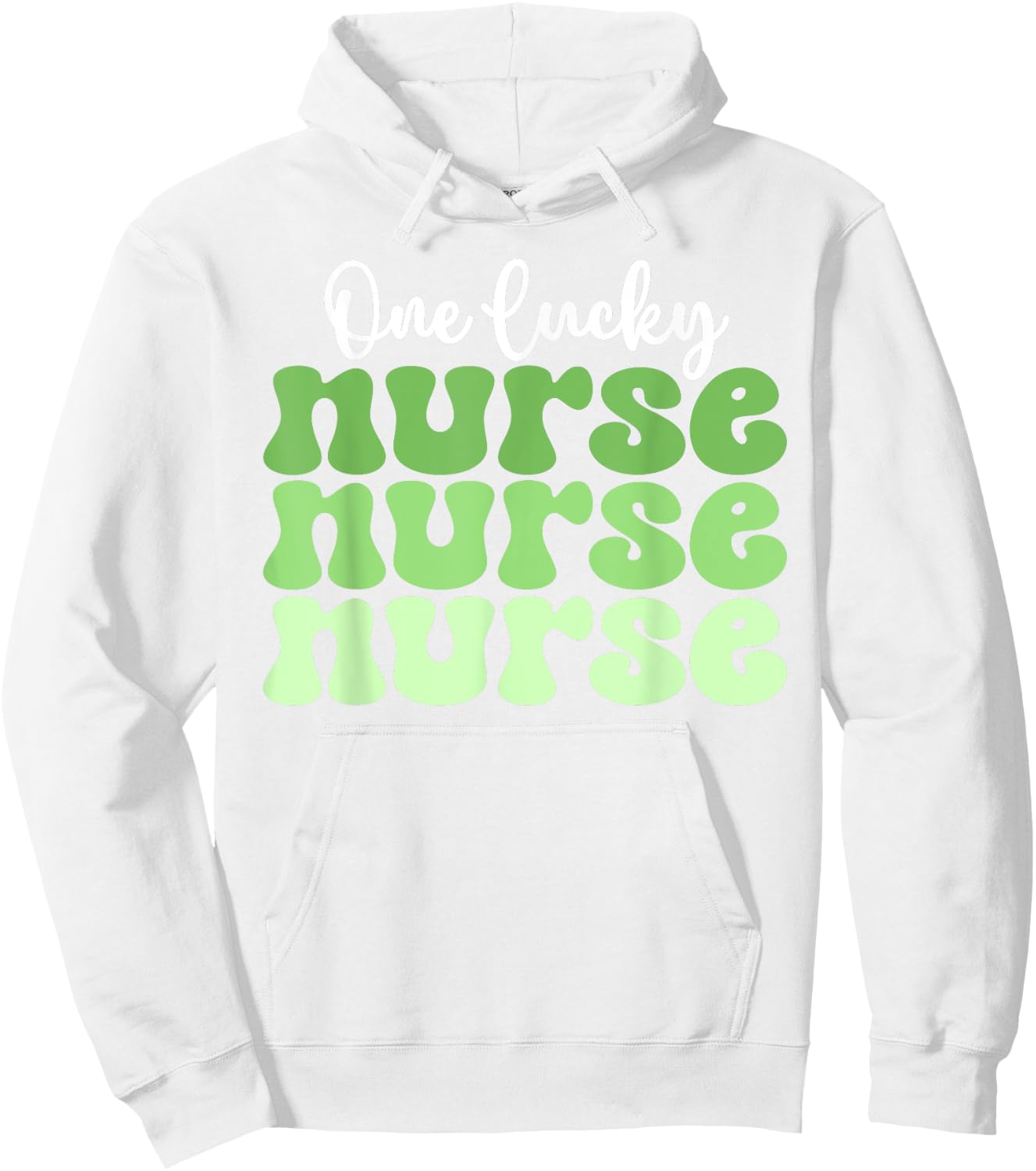 One Lucky Nurse Nicu Er Icu Peds Retro St Patricks Day Nurse Hoodie - Hoodie | White