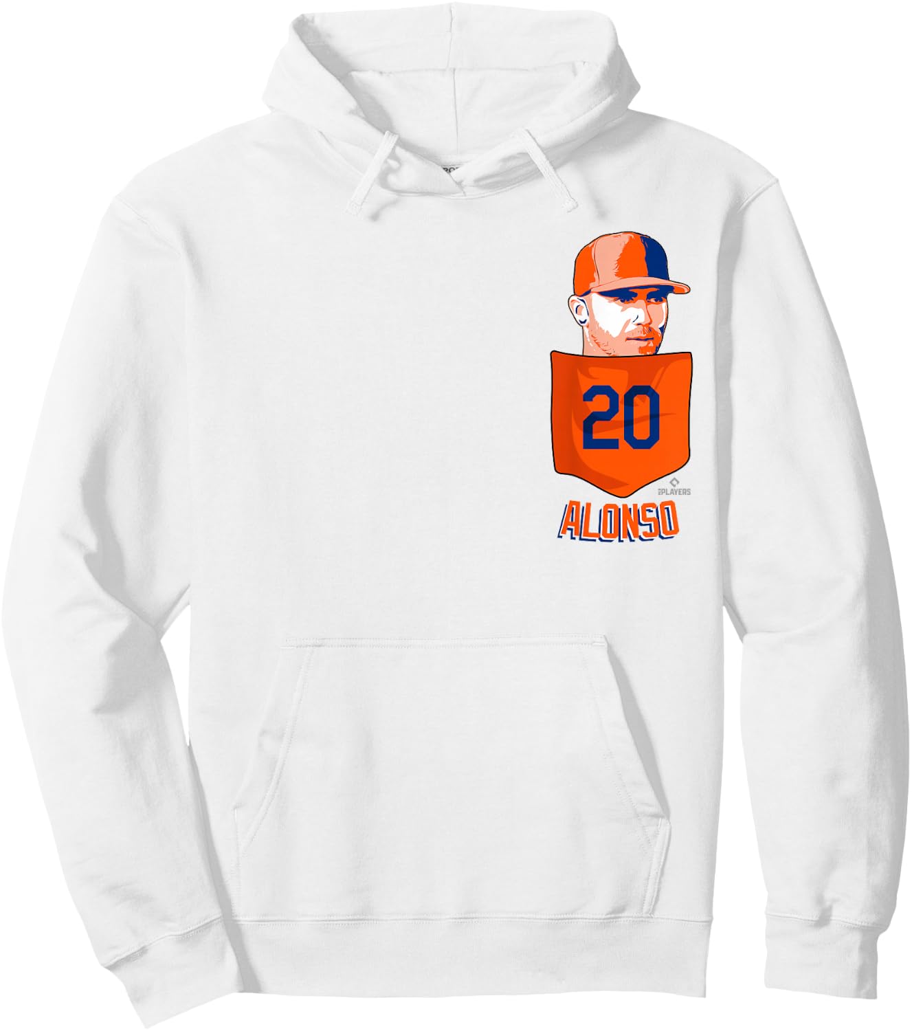 Pete Alonso New York Baseball Pocket MLBPA Hoodie - Hoodie | White