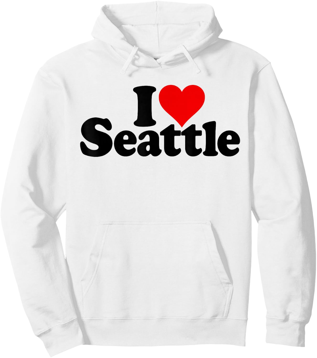 I Love Heart Seattle Washington Hoodie - Hoodie | White