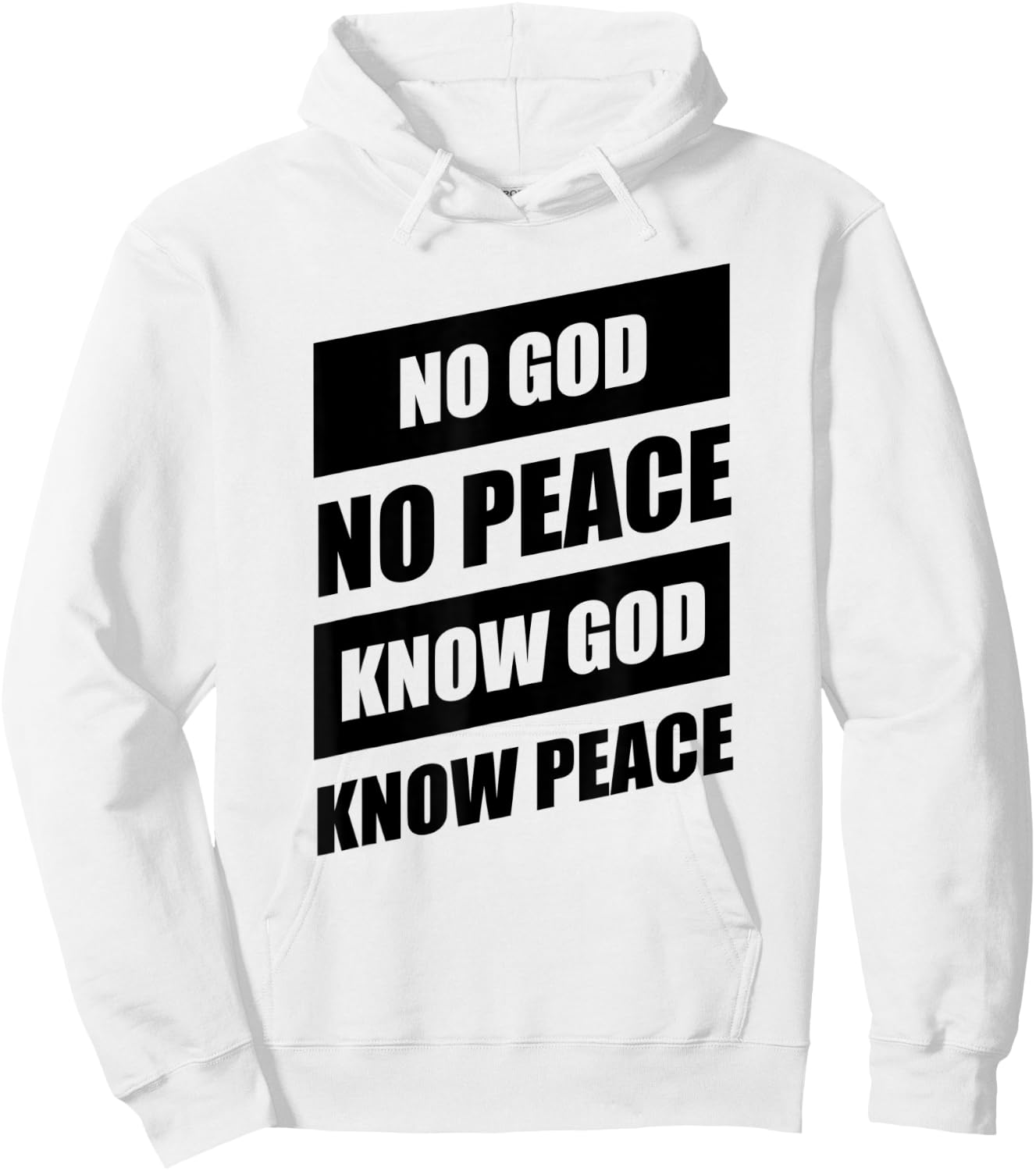 No God No Peace Know God Know Peace Christian Hoodie - Hoodie | White