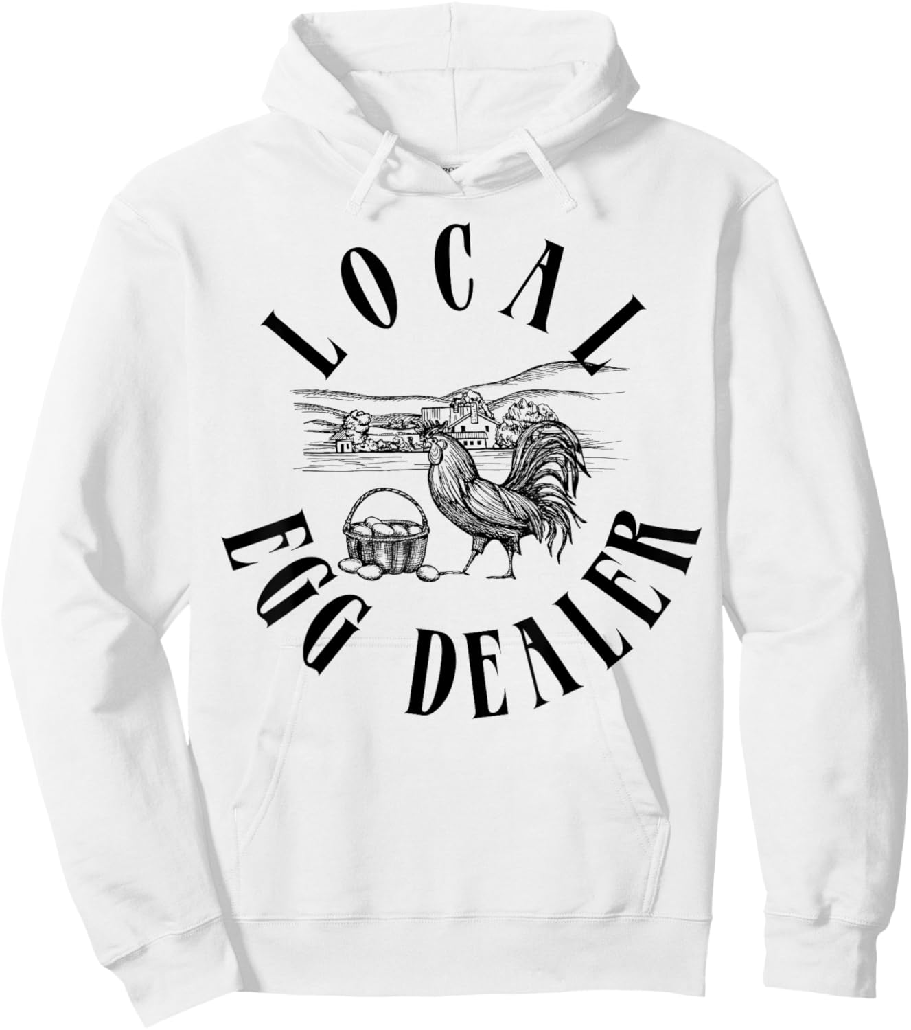 Local Egg Dealer Funny Support Local Egg Dealers Hoodie - Hoodie | White