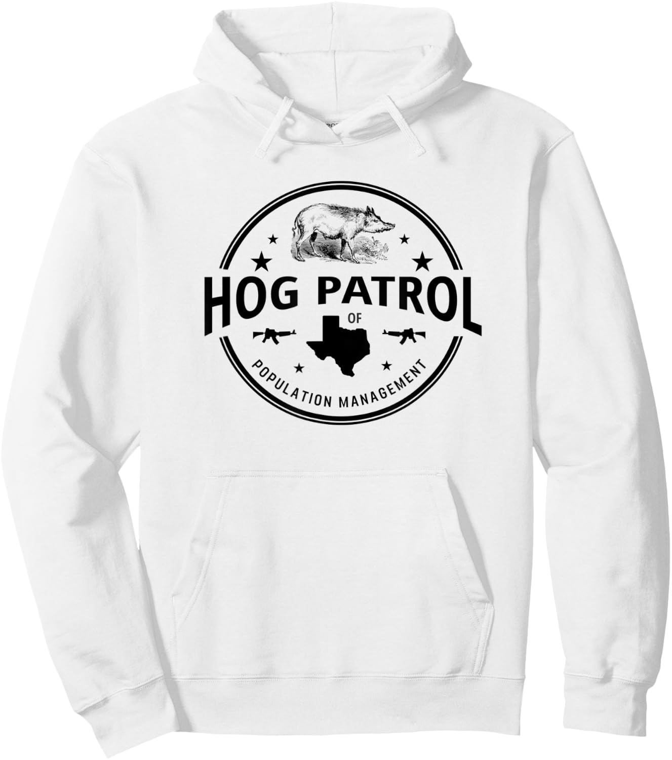 Feral Hog Patrol of Texas Hunting Gift Hoodie - Hoodie | White