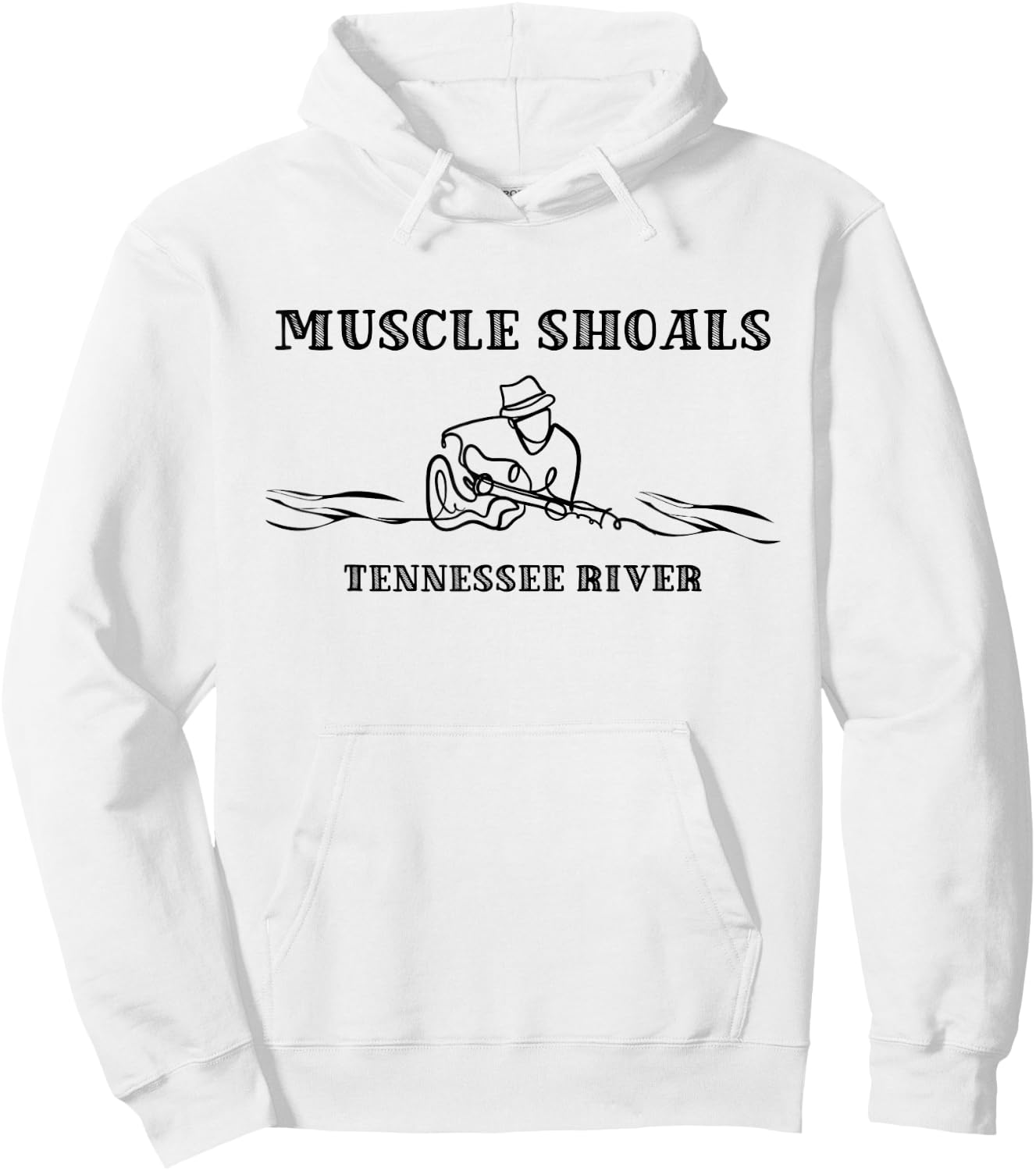 Muscle Shoals Alabama AL Guitar Player On River Music City Hoodie - Hoodie | White
