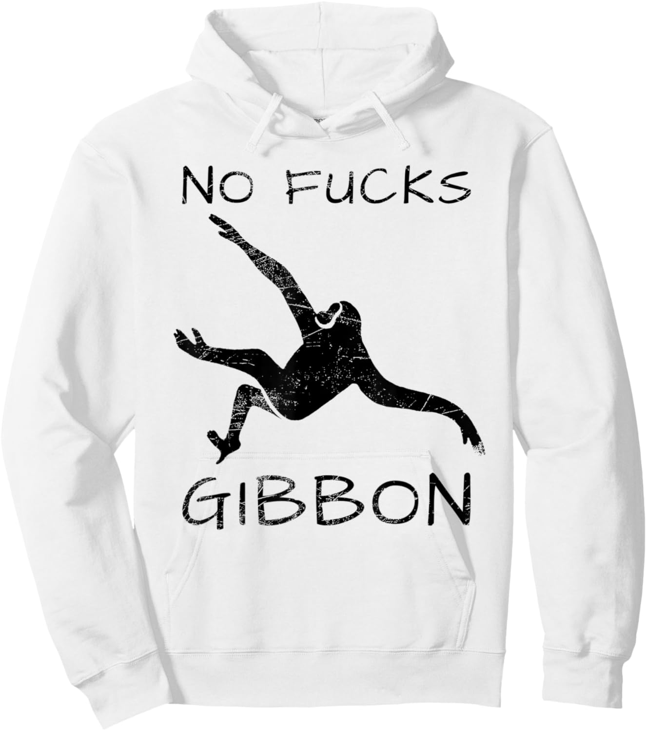 Gibbon Funny Ape Monkey Animal Hoodie - Hoodie | White