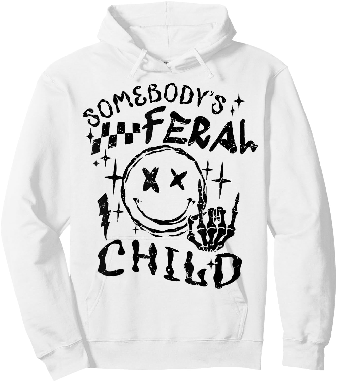 Somebody's Feral Child Hoodie - Hoodie | White