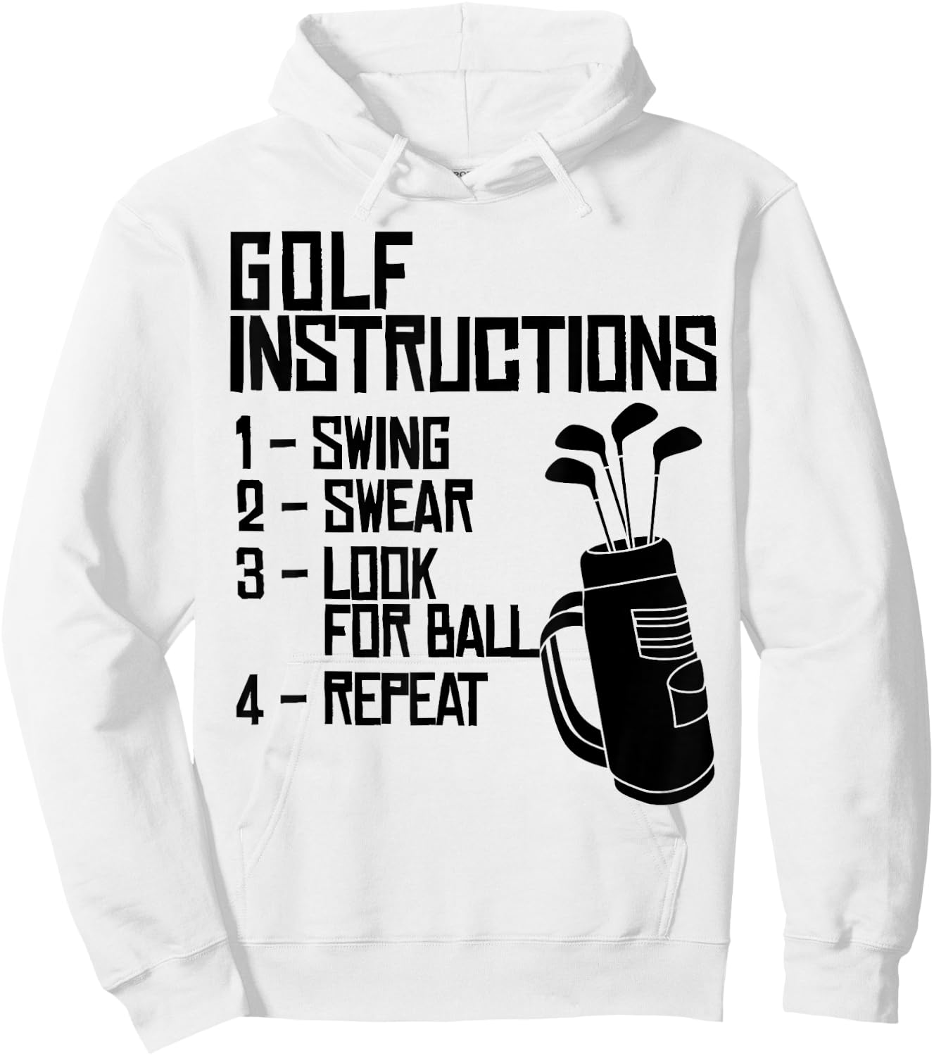 Golf Instructions funny Golf Instructions Hoodie - Hoodie | White
