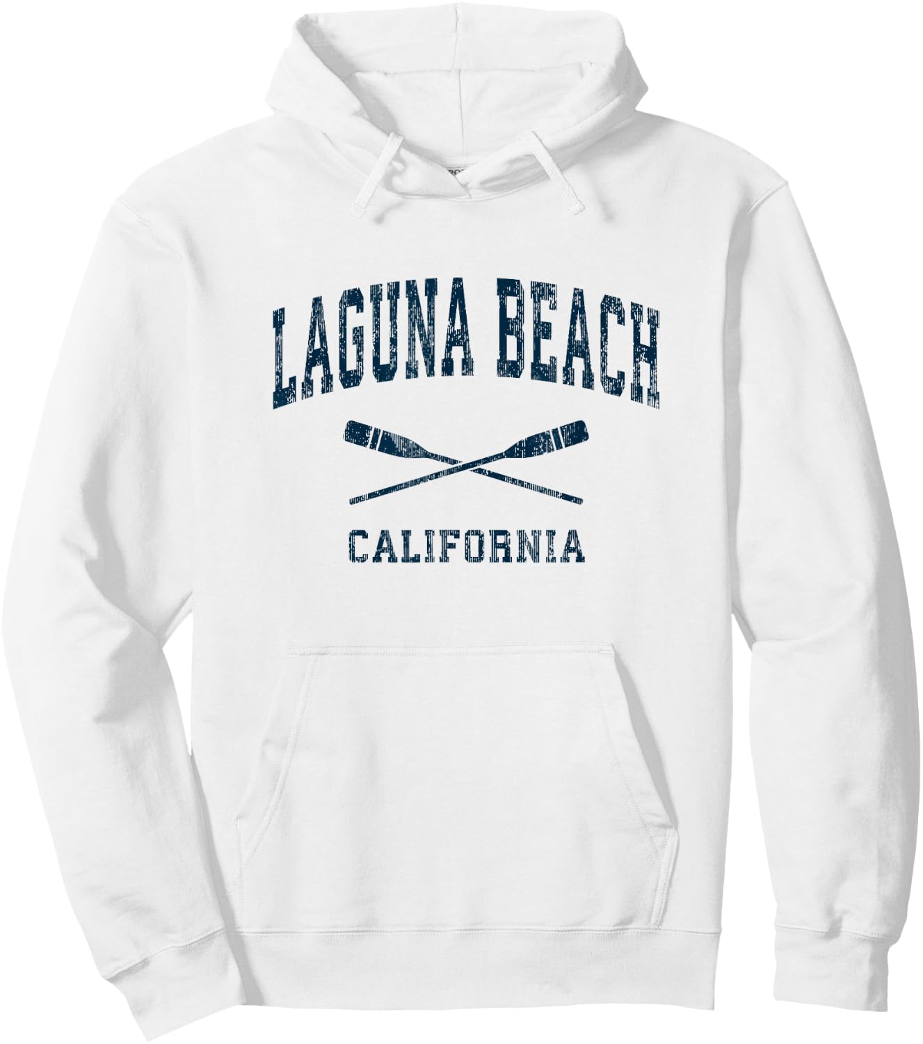 Laguna Beach California Vintage Nautical Paddles Sports Oars Hoodie - Hoodie | White