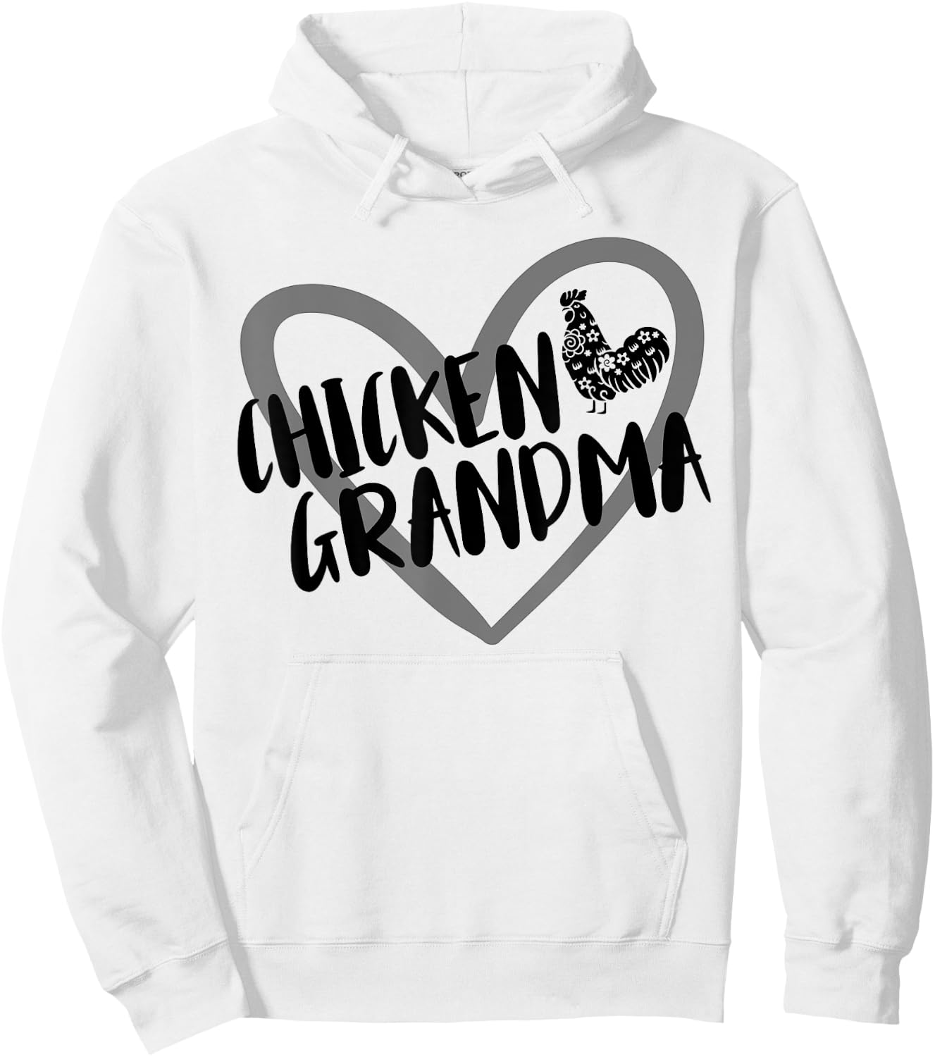 Chicken Grandma Heart Farmer Funny Chicken Lover Hoodie - Hoodie | White