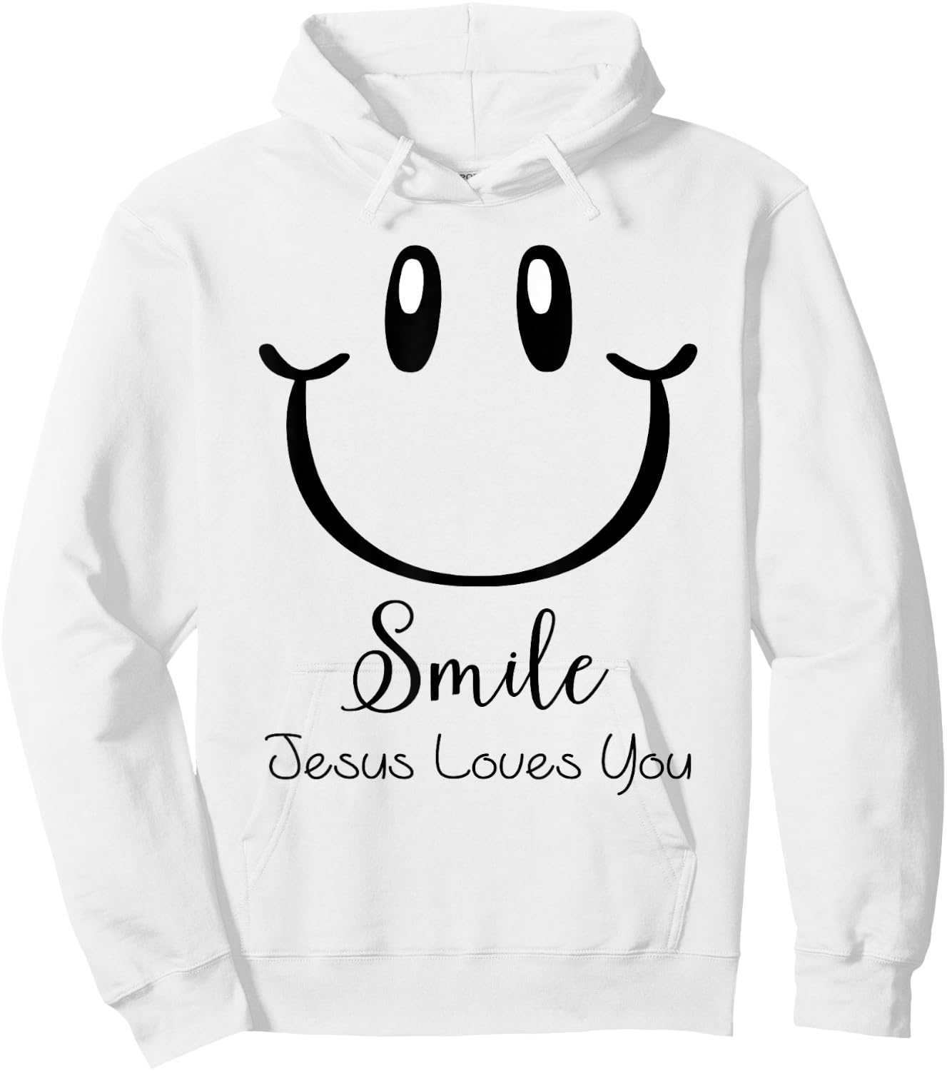 Smile Jesus Loves You: Kids & Adult Christian Faith Gospel Hoodie - Hoodie | White