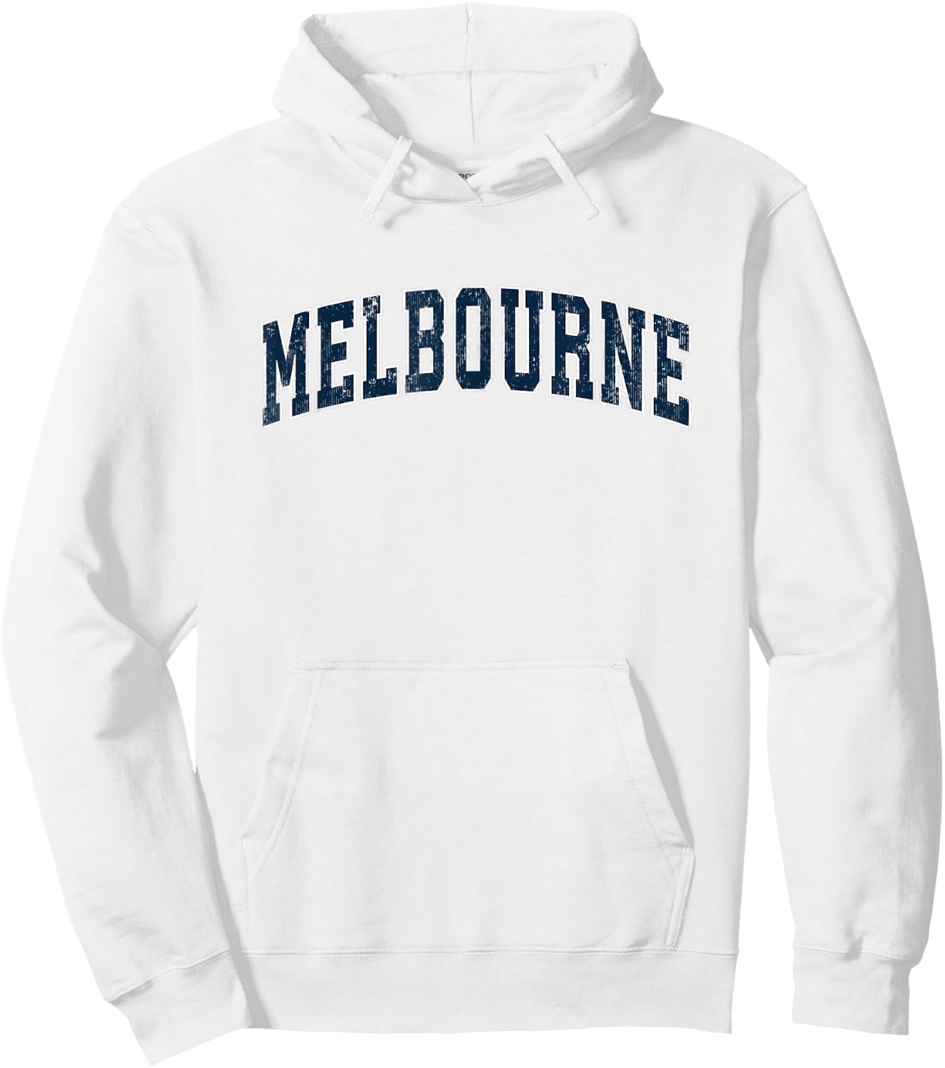 Melbourne Florida FL Vintage Sports Design Navy Design Hoodie - Hoodie | White