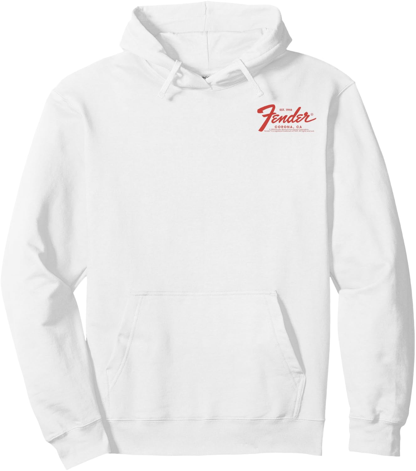 Fender Vintage Guitar Pocket Logo Small Hoodie - Hoodie | White