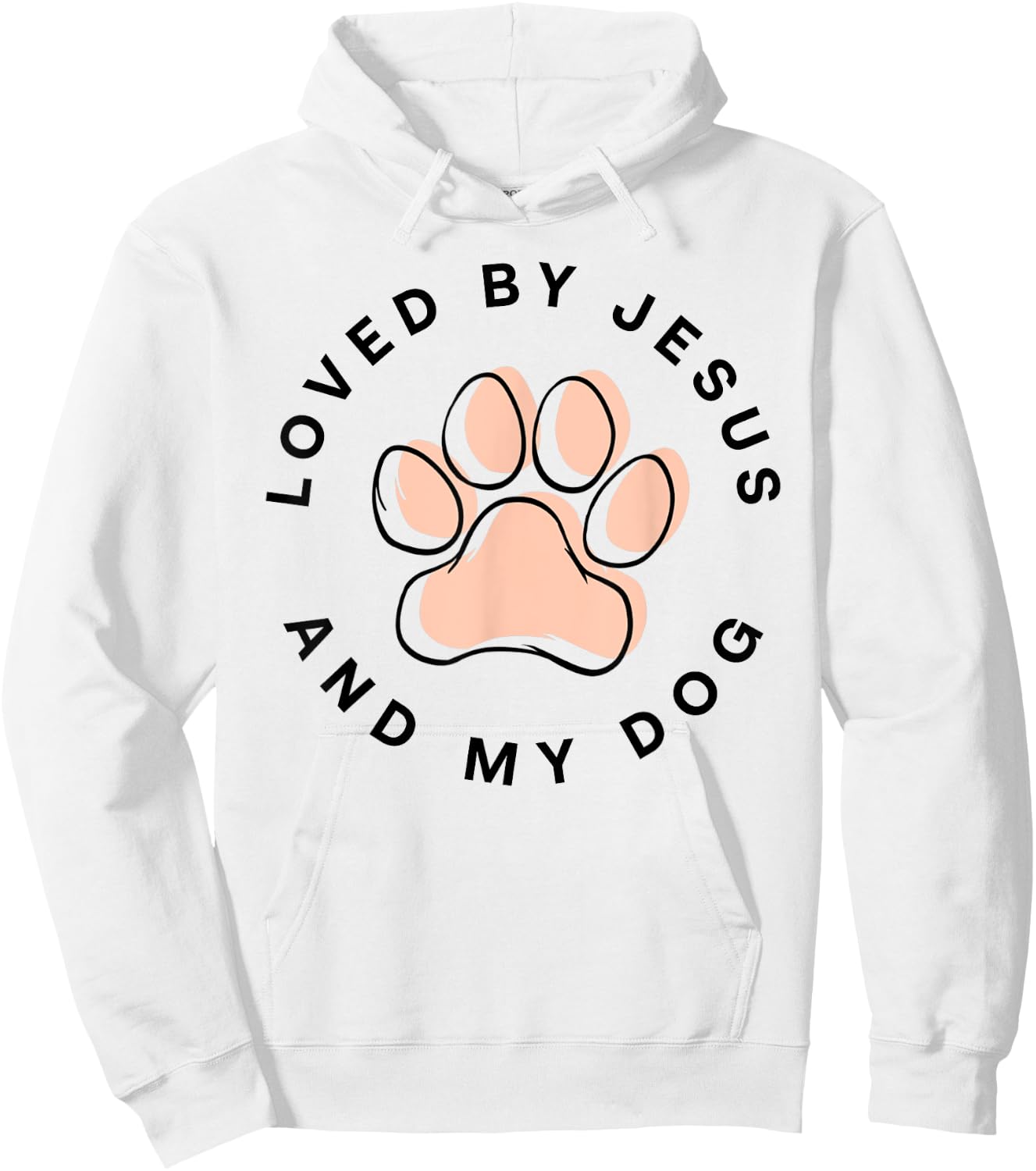 Loved By Jesus And My Dog Christian Dog Lover Hoodie - Hoodie | White