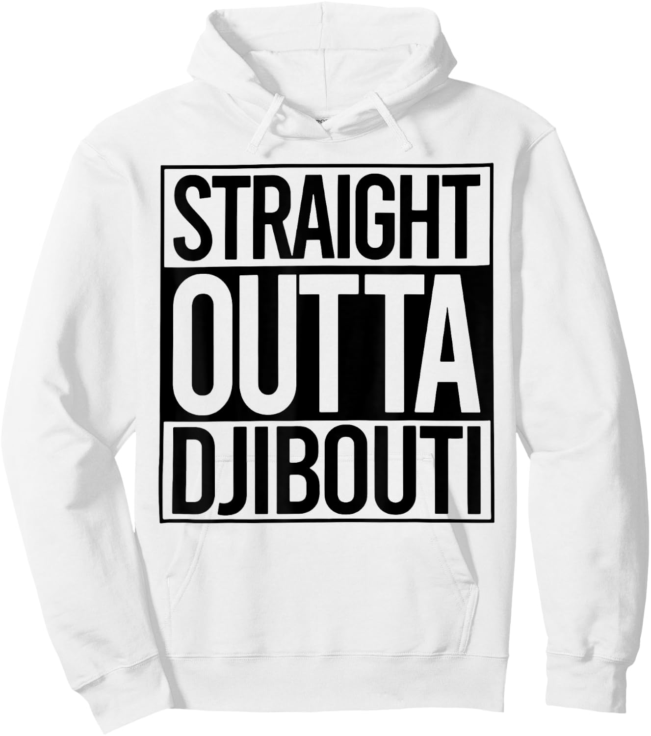 Straight Outta Djibouti Hoodie - Hoodie | White