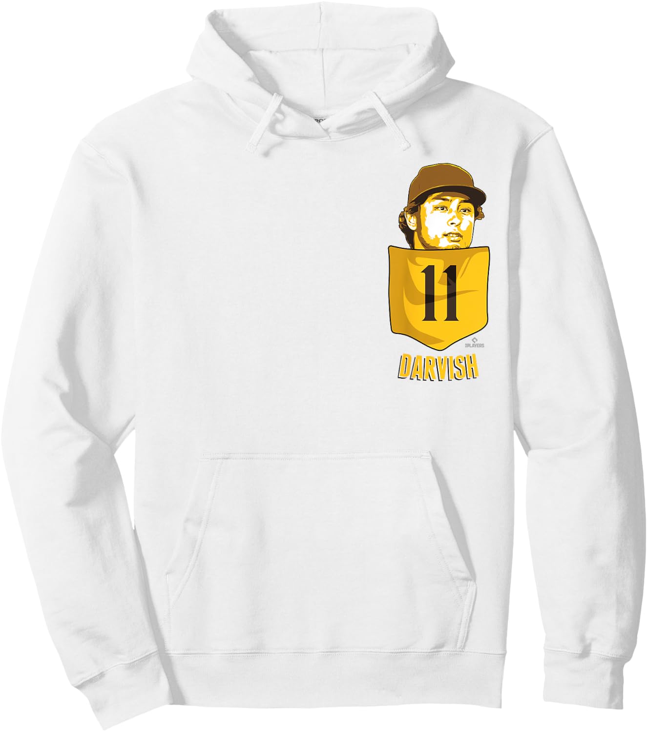 Yu Darvish San Diego Baseball Pocket MLBPA Hoodie - Hoodie | White