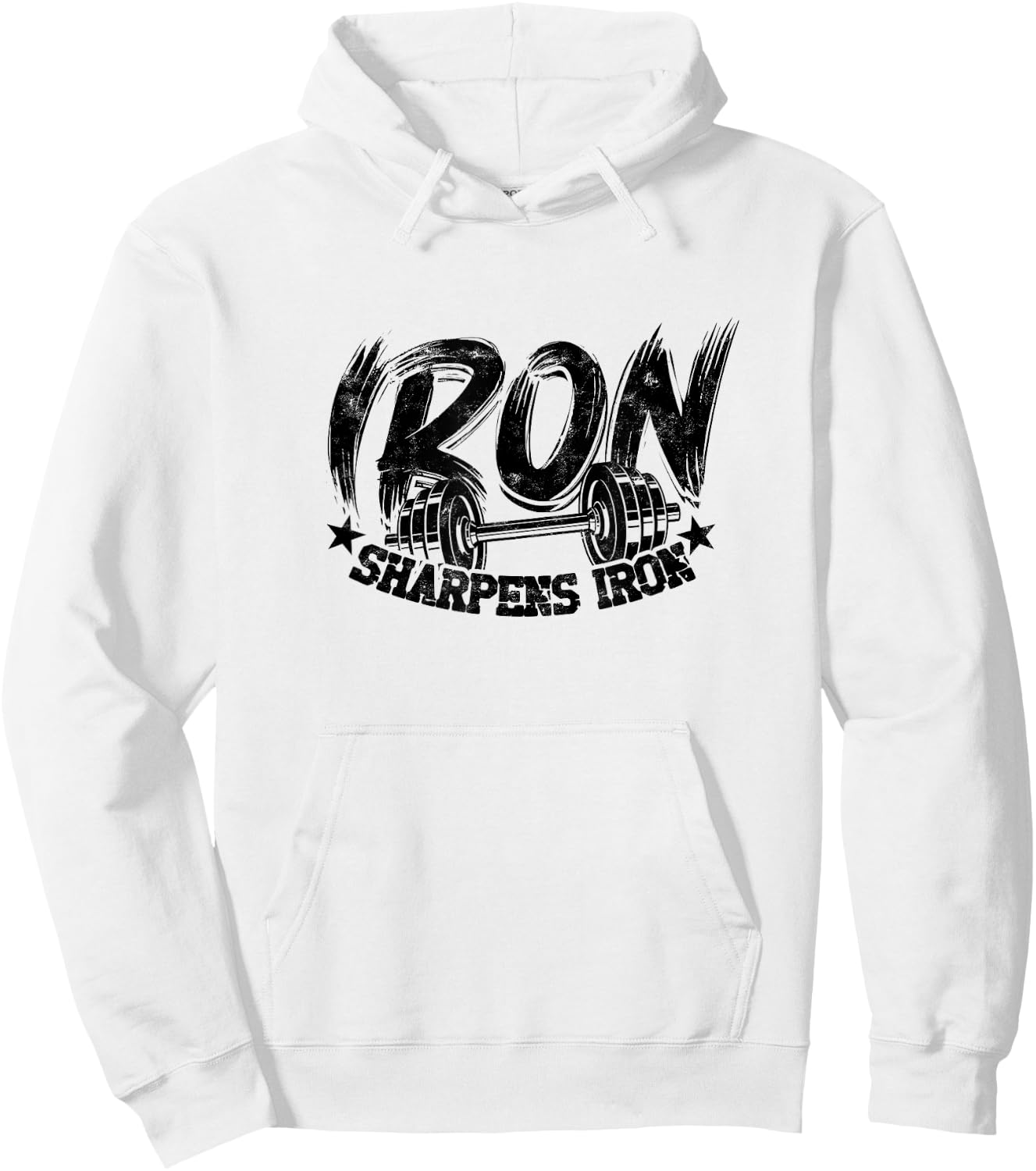 Iron sharpens iron - Muscle Hoodie - Hoodie | White