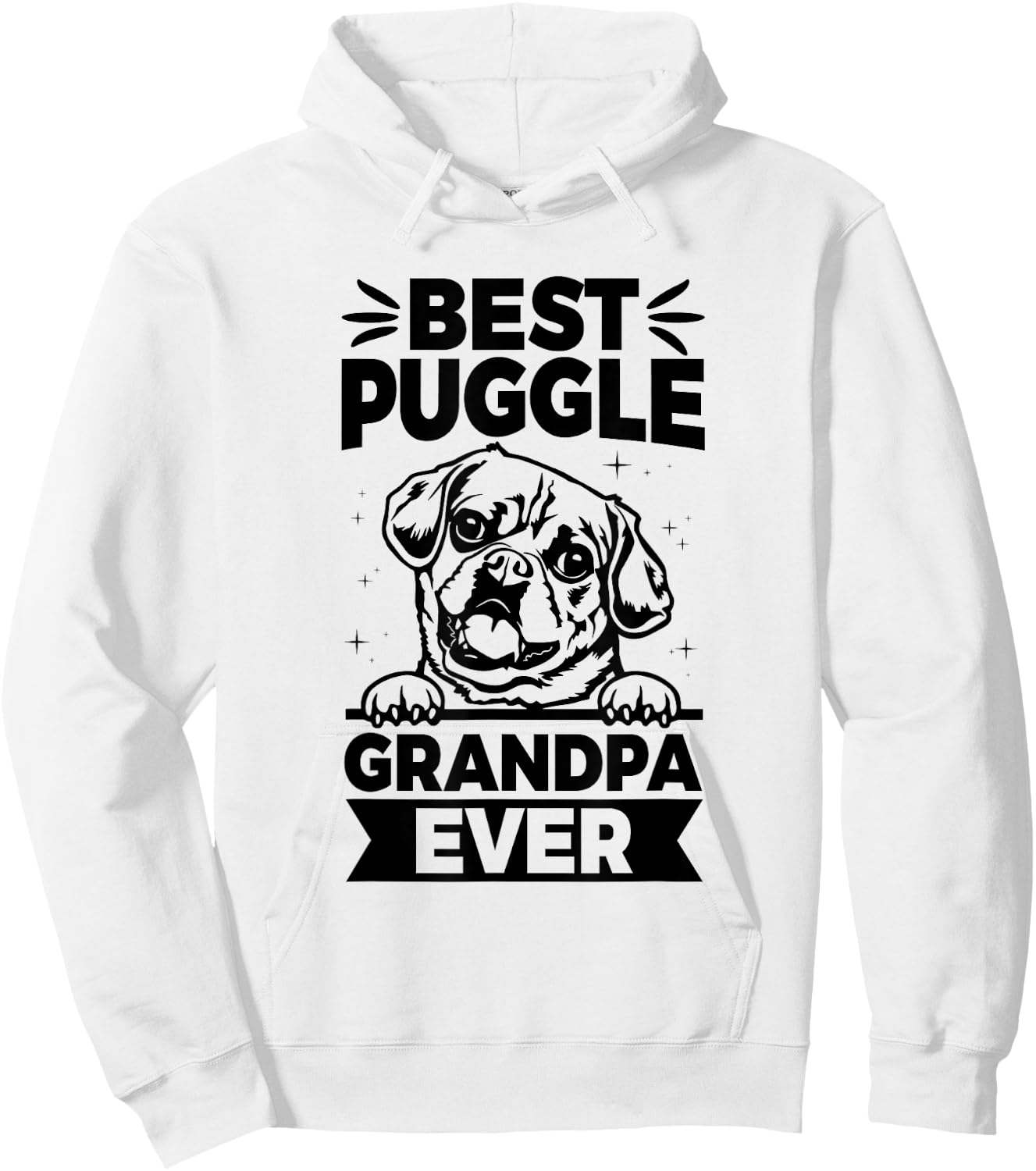 Best Puggle Grandpa ever Quote for a Puggle Grandpa Hoodie - Hoodie | White